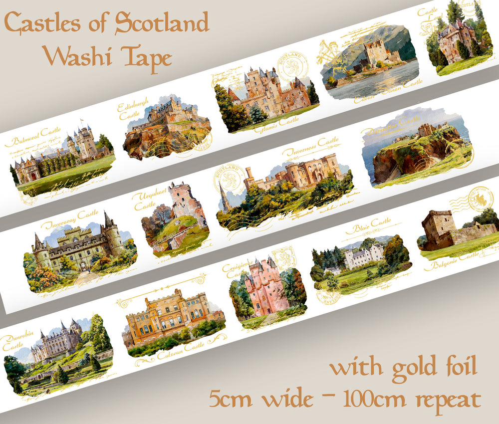Scotland Castles Washi Tape