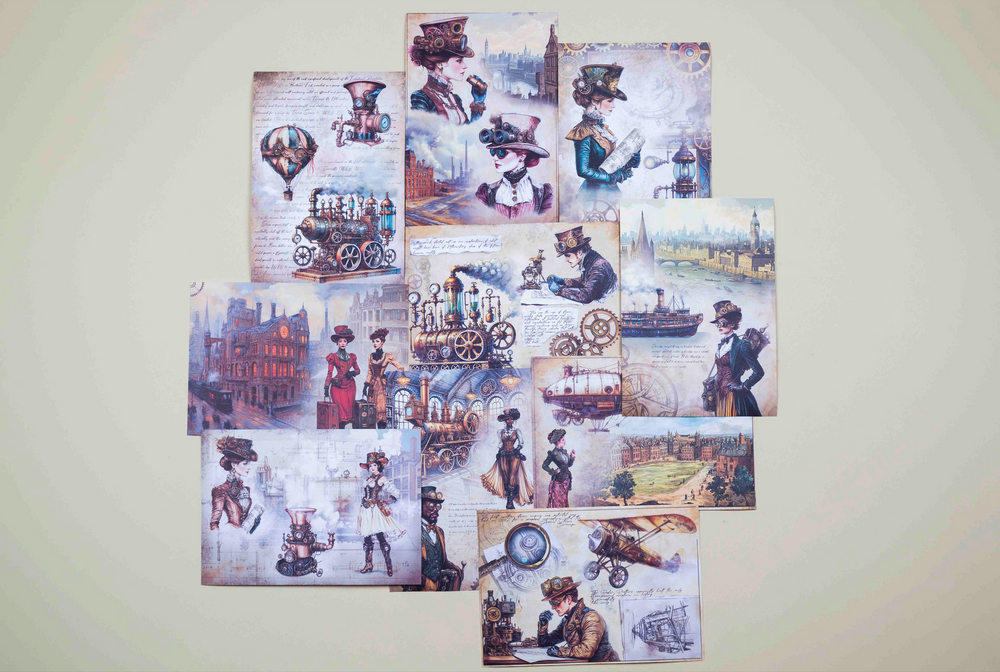Steampunk Era Paper Set