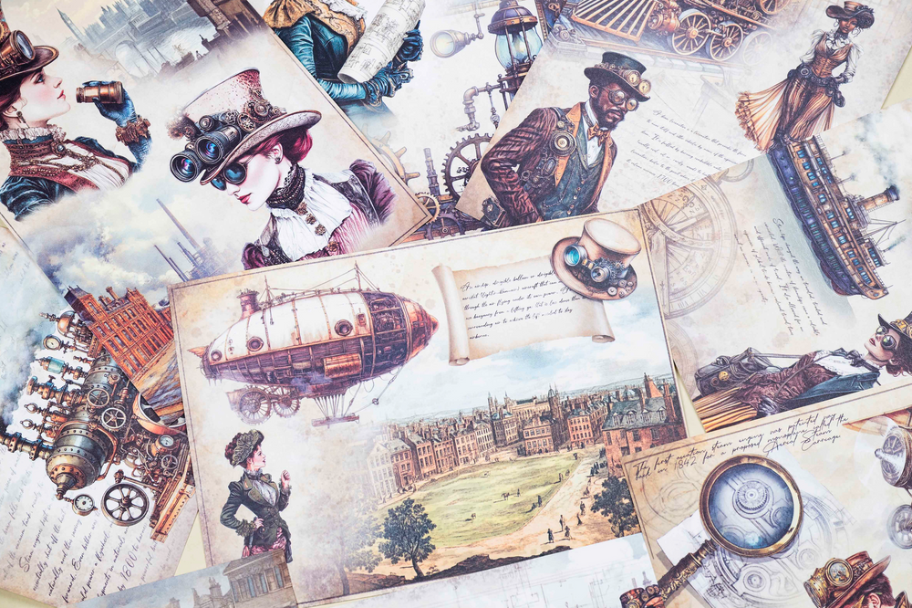 Steampunk Era Paper Set