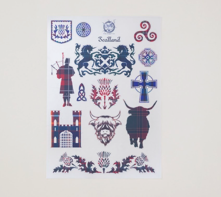 Scotland Tartan Sticker Sheet