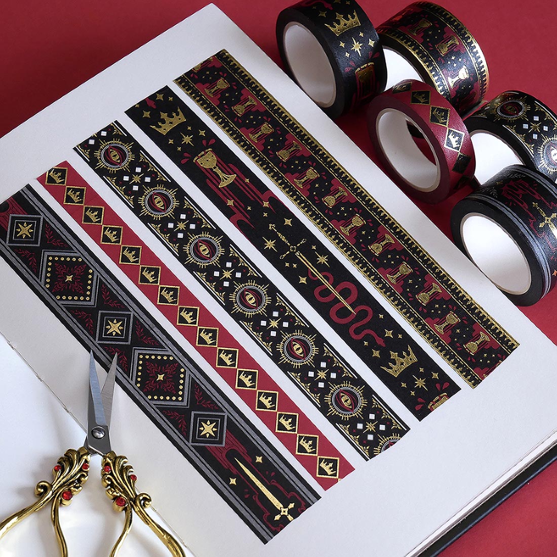 Serpents & Swords Washi Tape Set - Black - Pre-order - 2