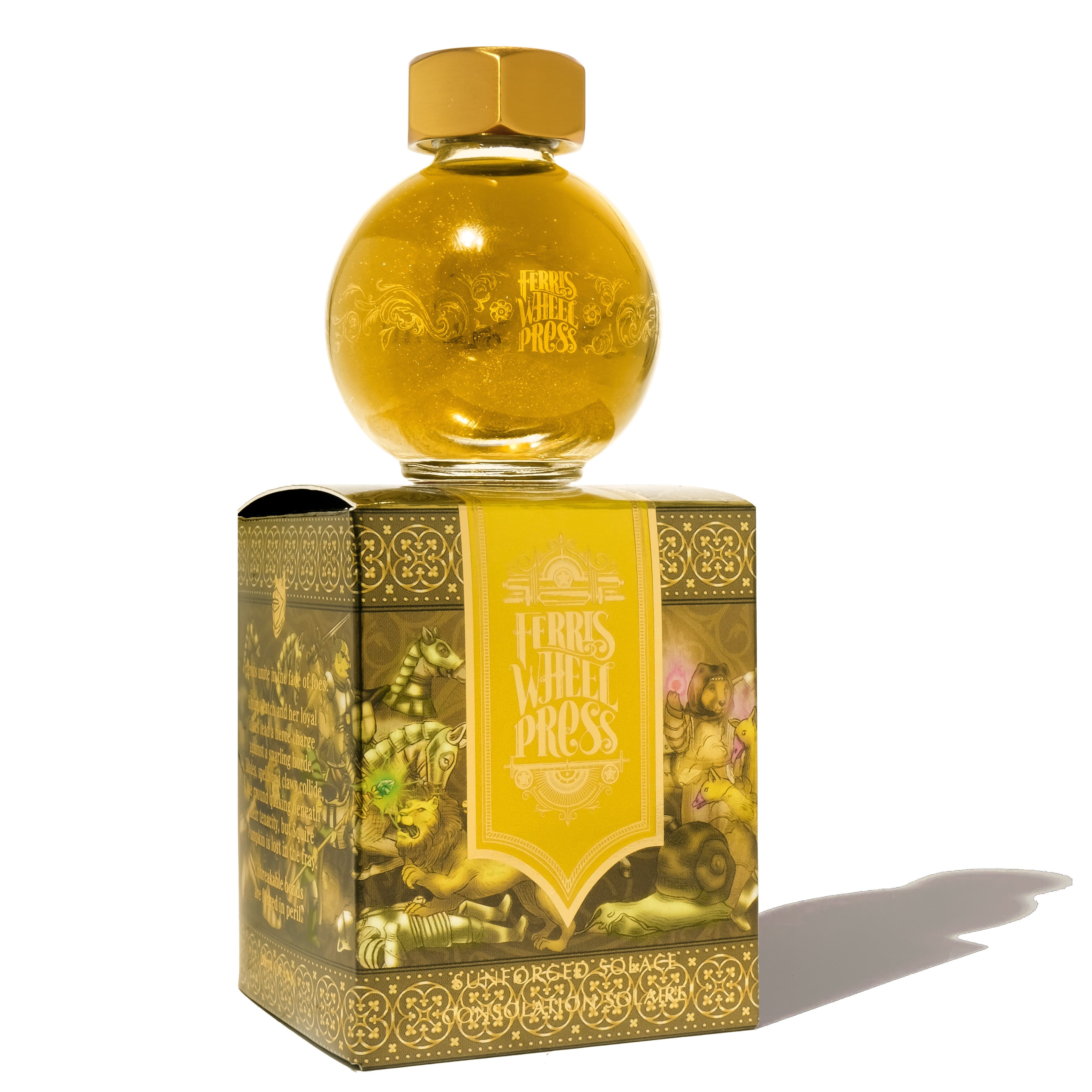 Fountain Pen Ink - Sunforged Solace - bottle, front
