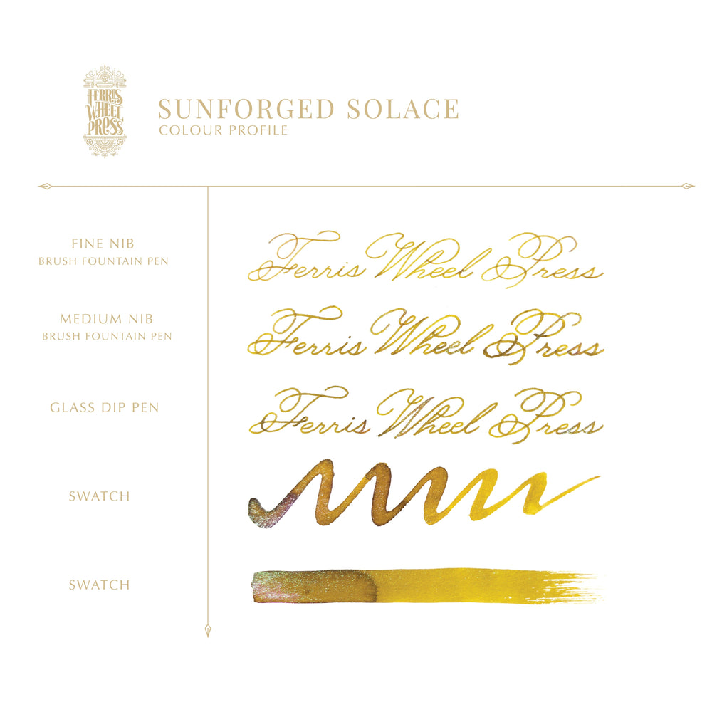 Fountain Pen Ink - Sunforged Solace - writing sample