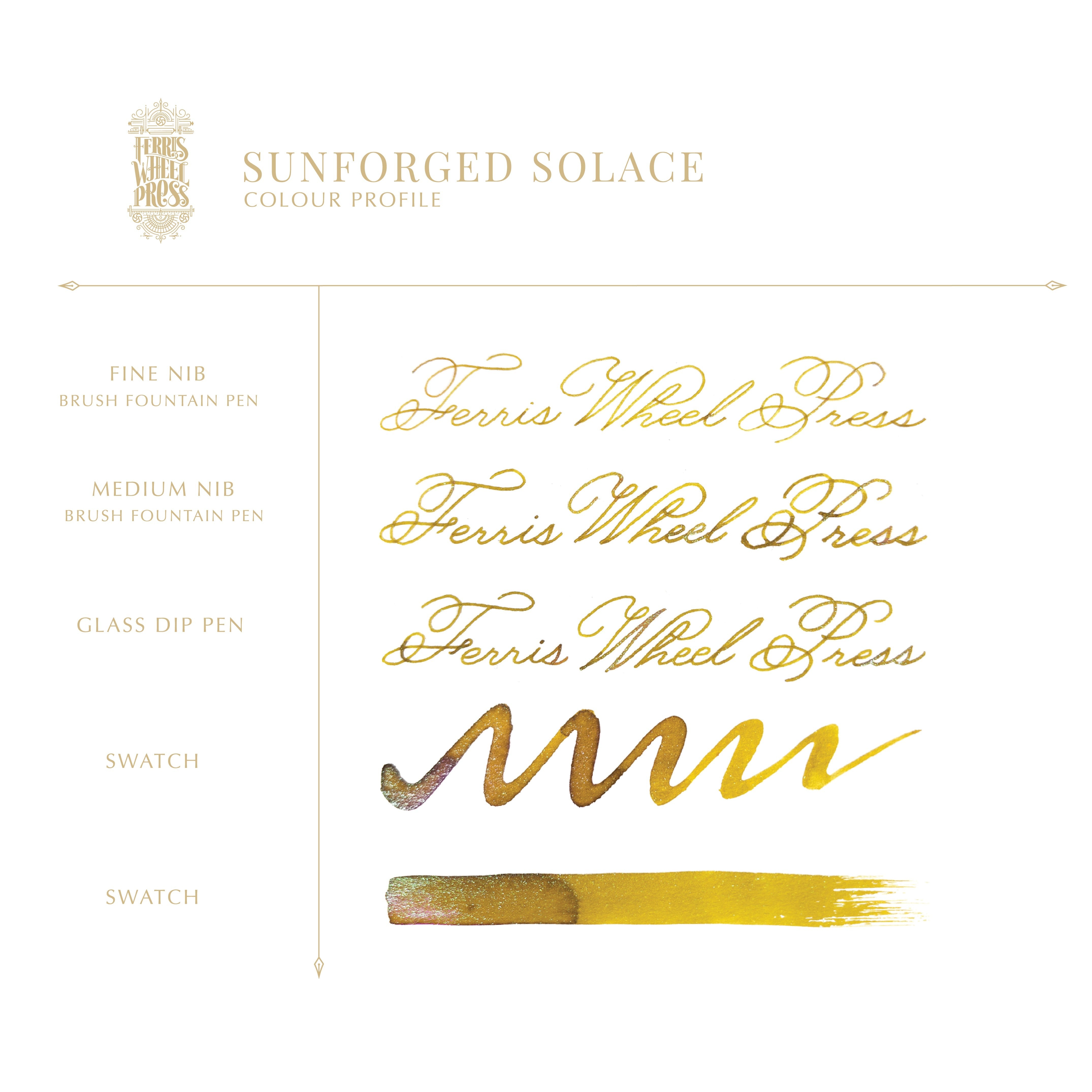 Fountain Pen Ink - Sunforged Solace - writing sample