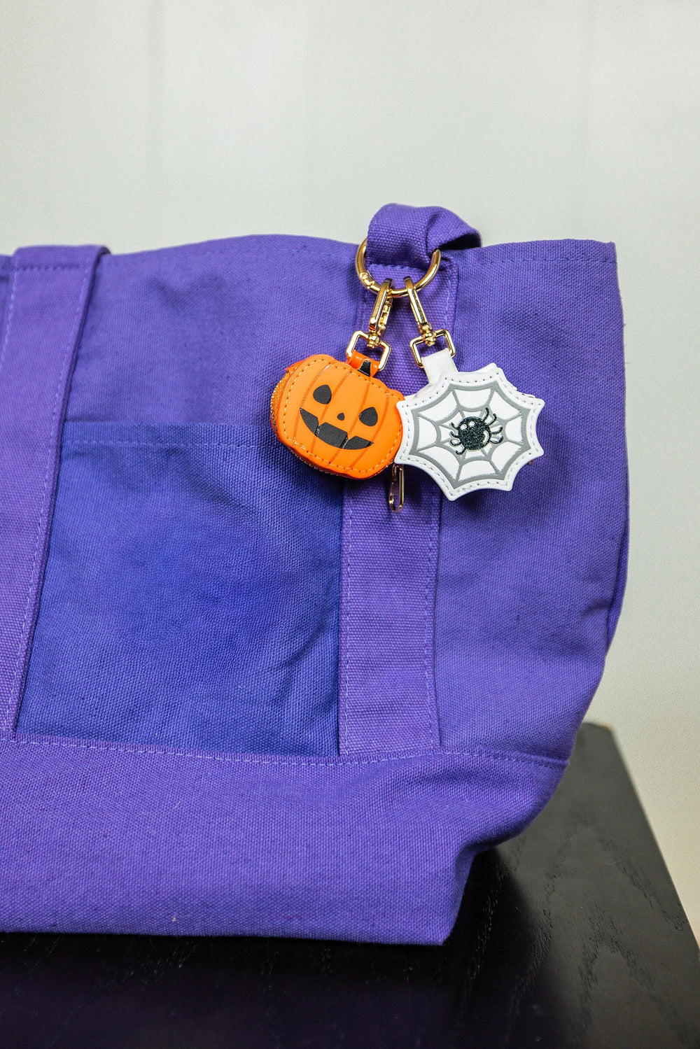 Halloween Mini Purse Charms - Pumpkin and Spider