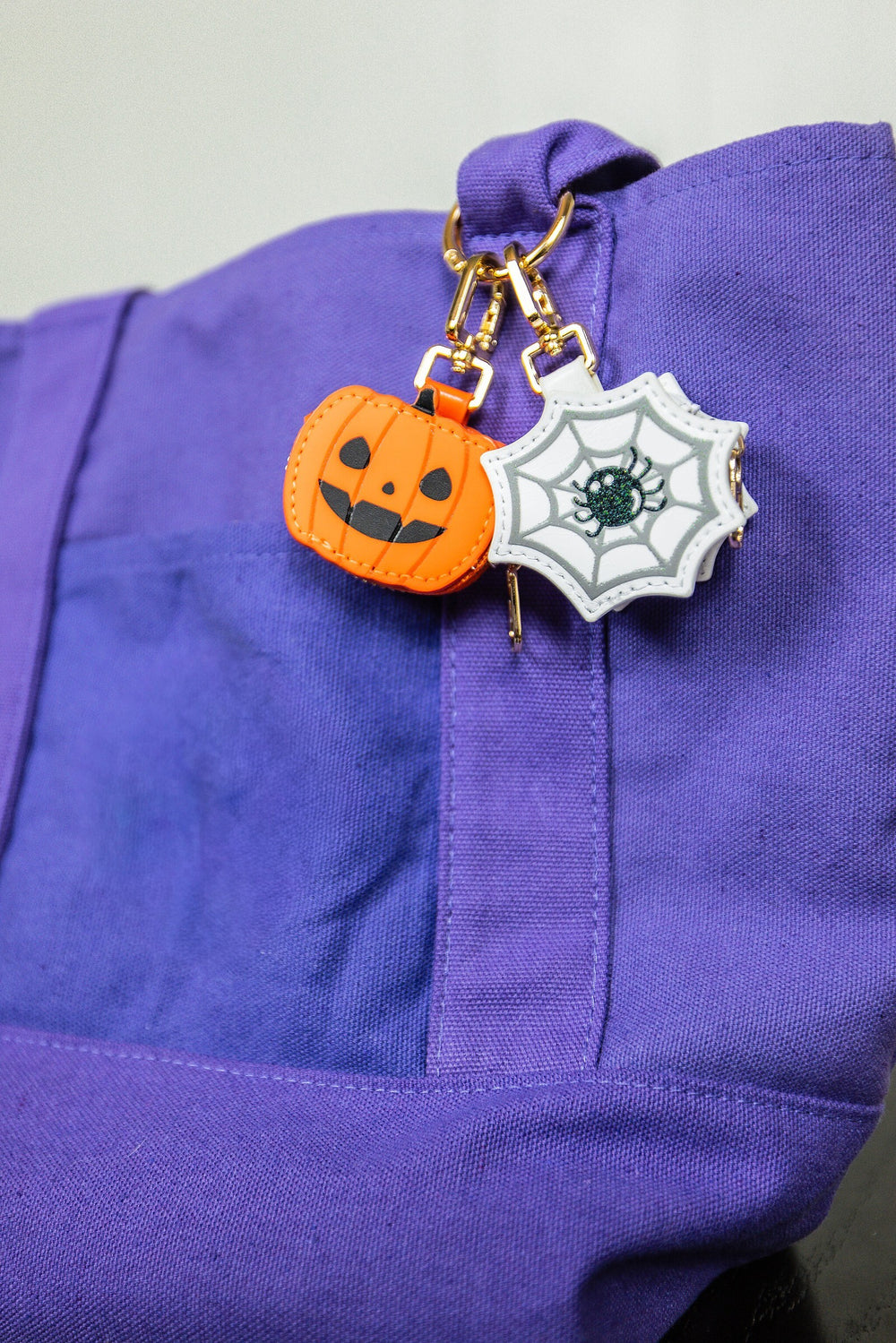Halloween Mini Purse Charms - Pumpkin and Spider