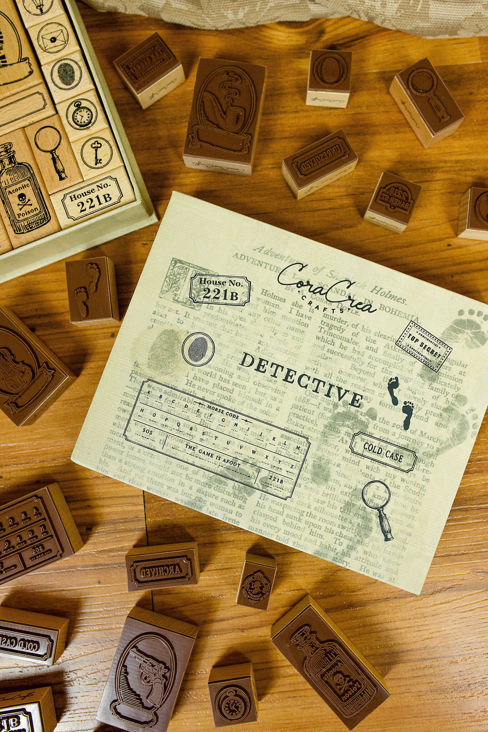 Detective Wooden Stamp Set - detail 2
