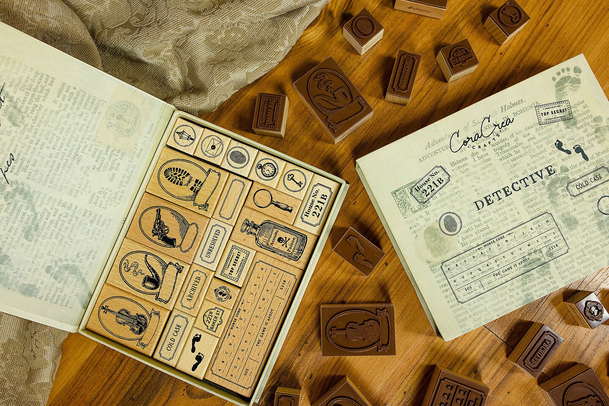 Detective Wooden Stamp Set - detail 3