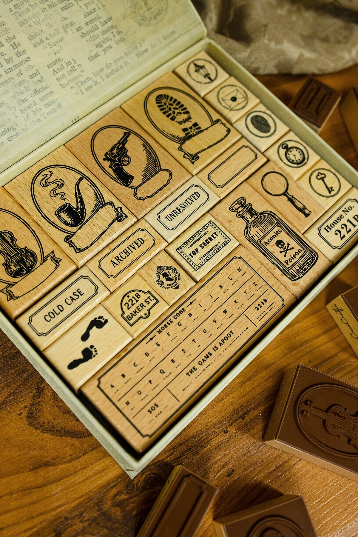 Detective Wooden Stamp Set - detail 4