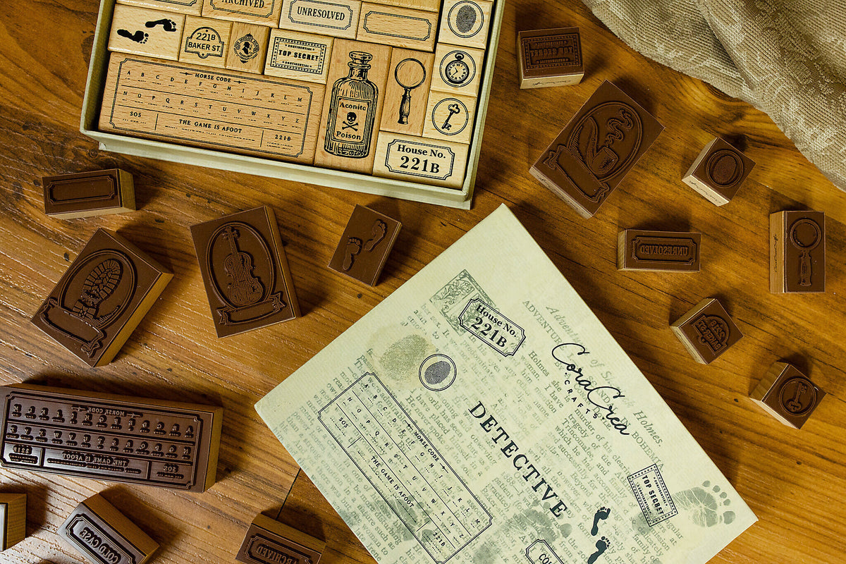 Detective Wooden Stamp Set - detail 5