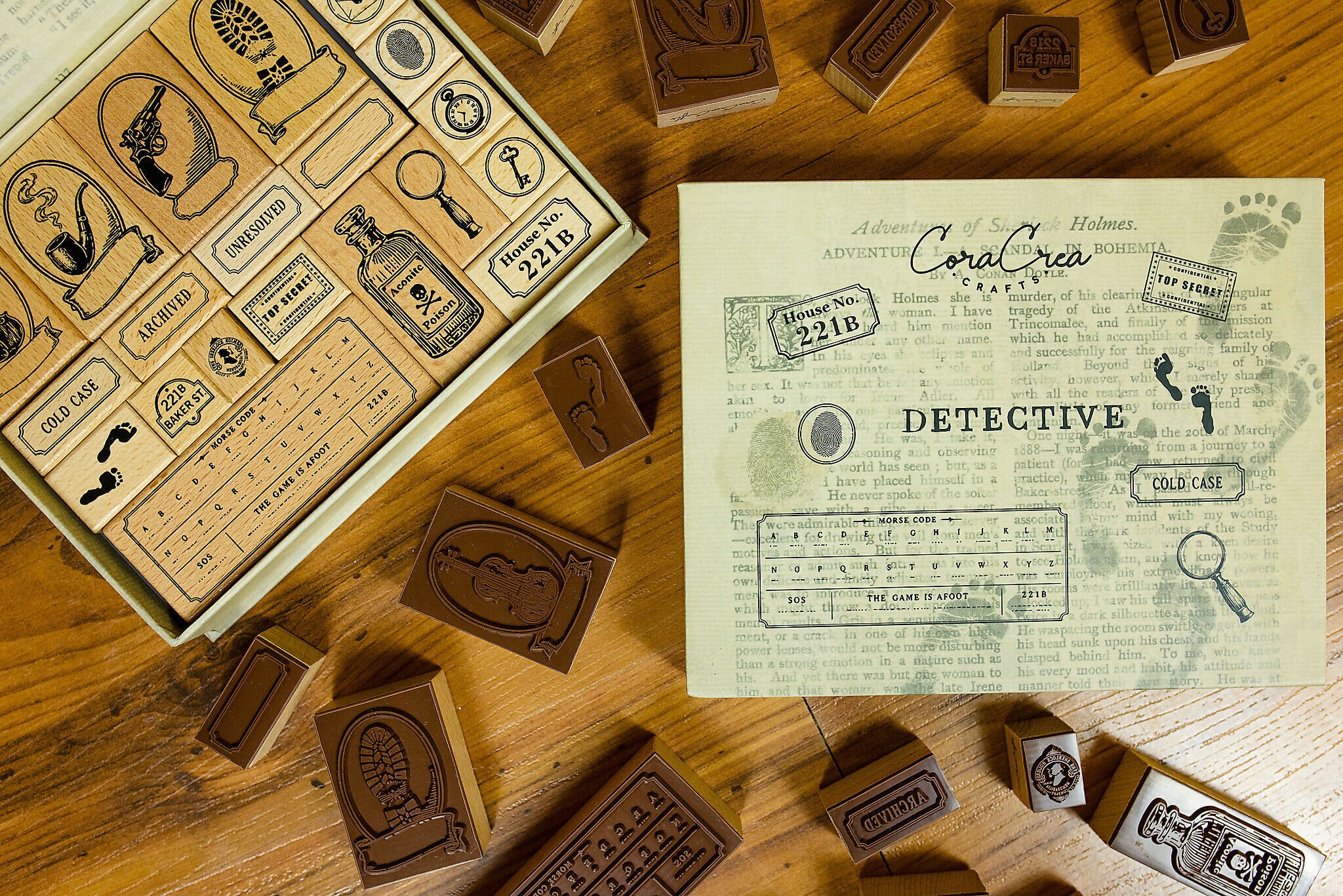 Detective Wooden Stamp Set - detail 6