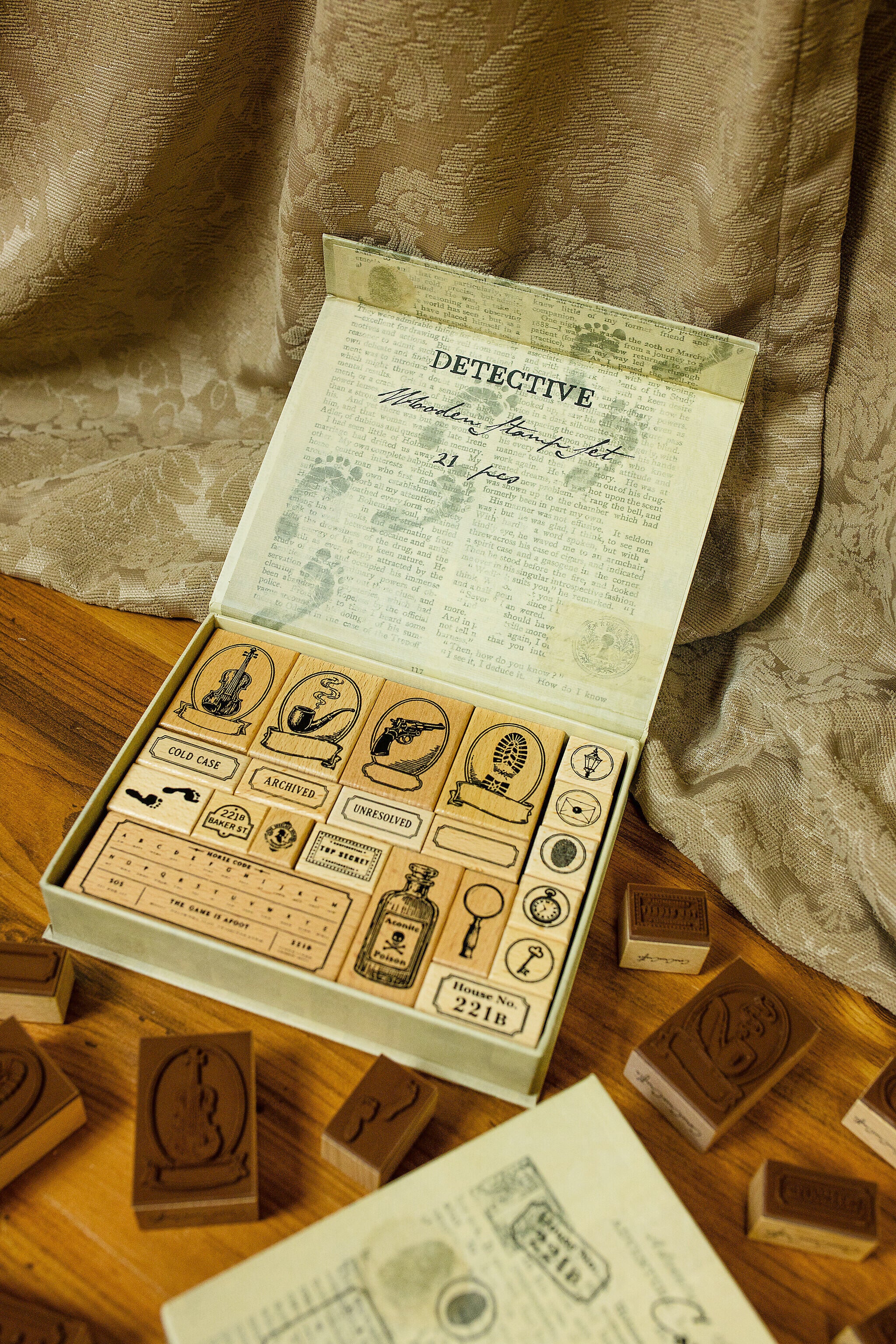 Detective Wooden Stamp Set - detail 8