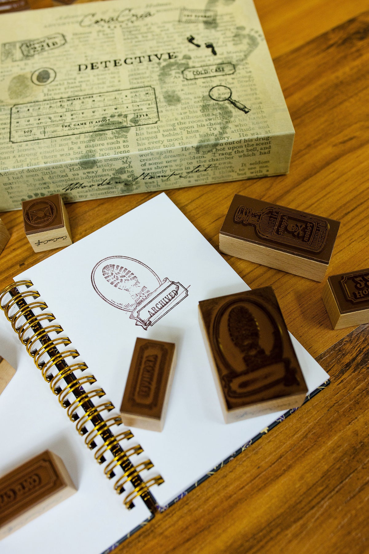 Detective Wooden Stamp Set - detail 9