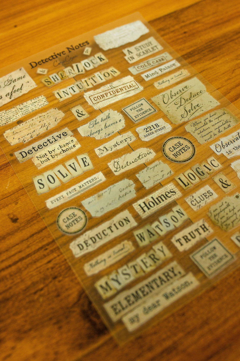 Detective Notes Sticker Sheet