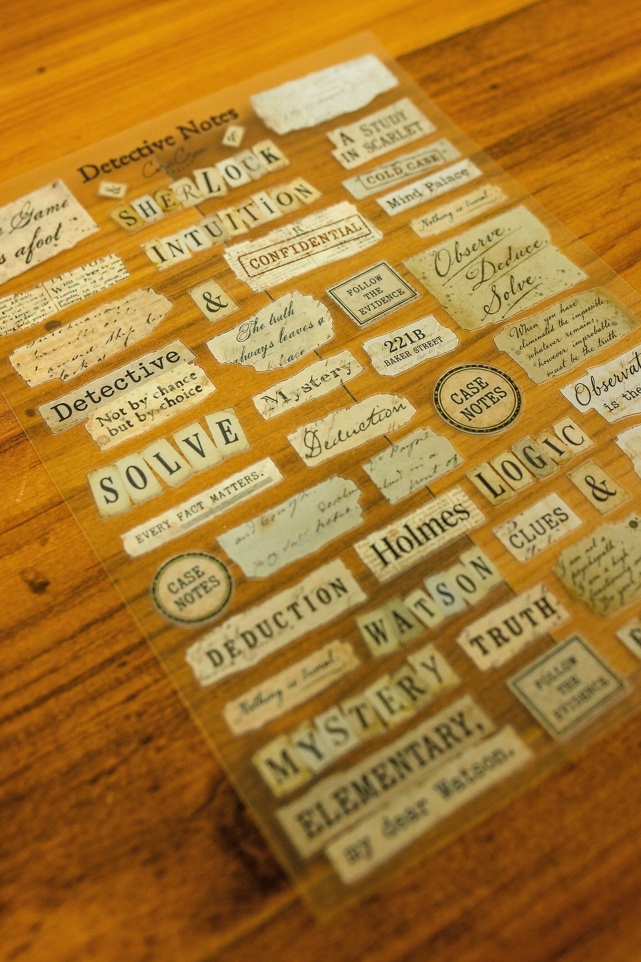 Detective Notes Sticker Sheet