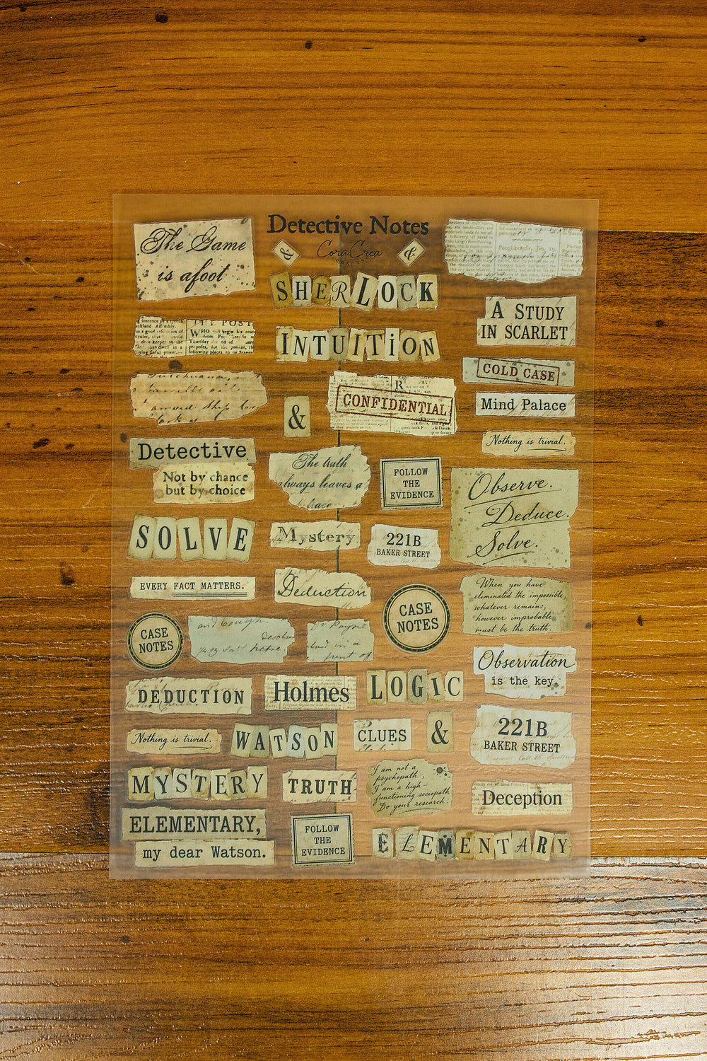 Detective Notes Sticker Sheet - detail 1