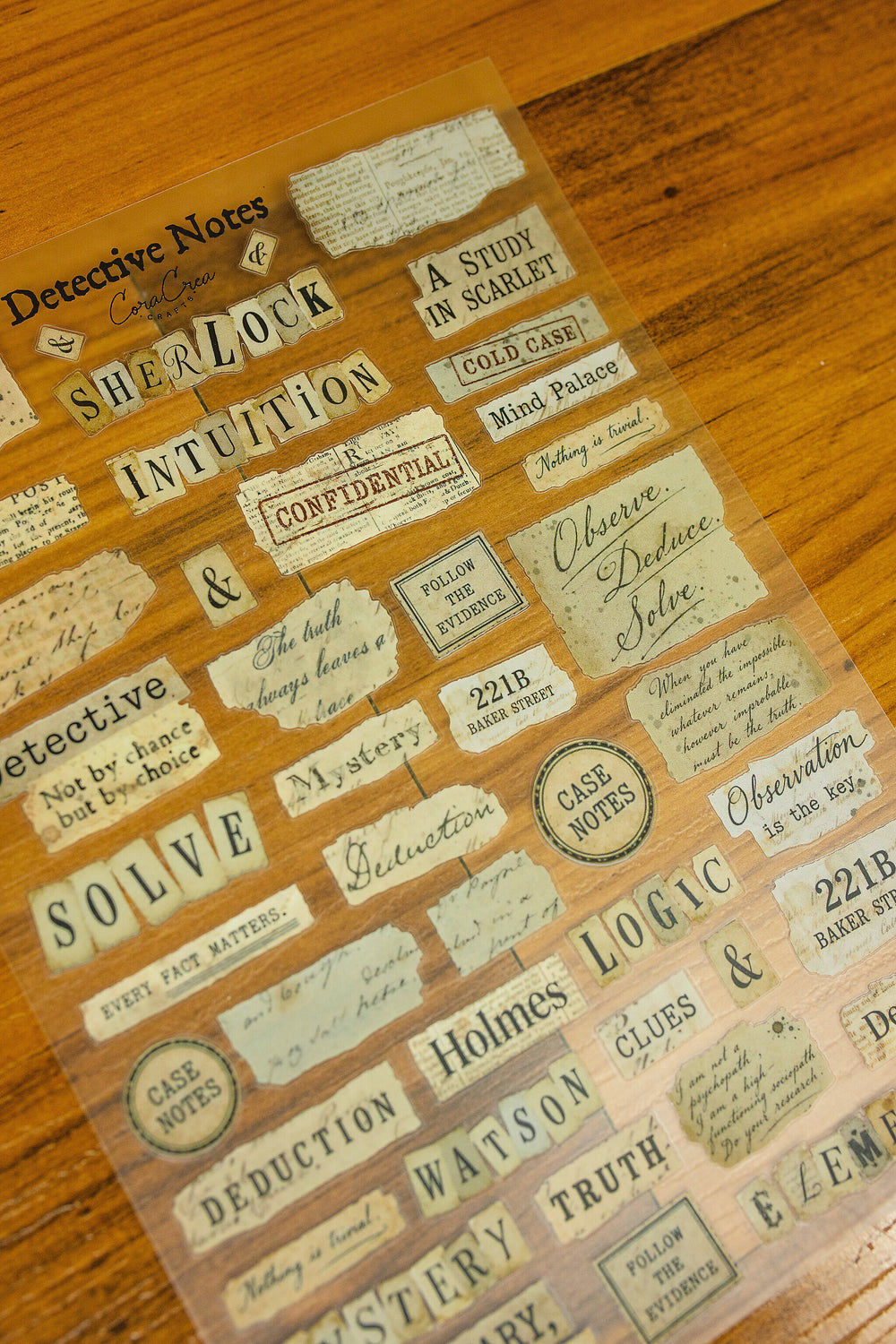Detective Notes Sticker Sheet - detail 2