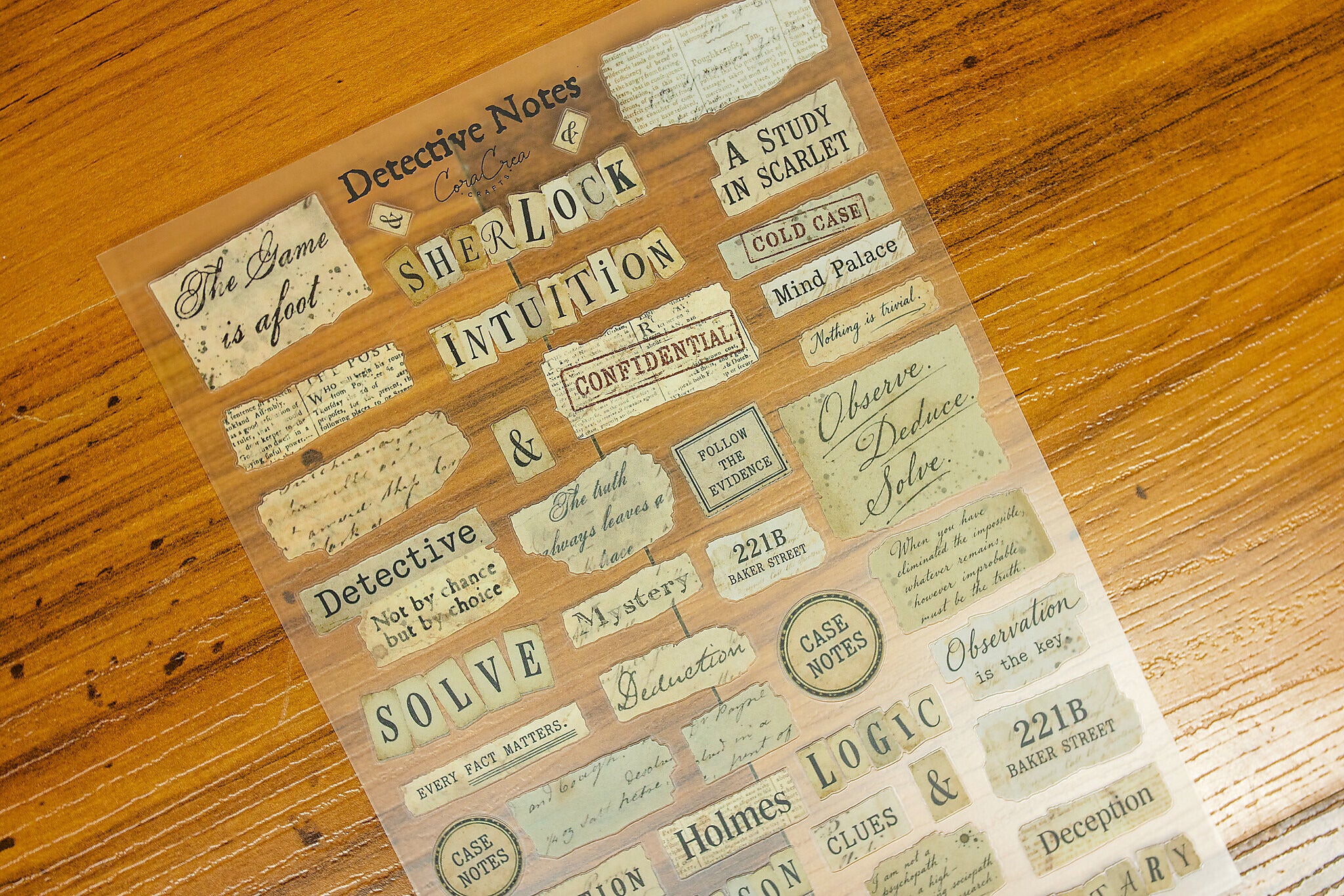 Detective Notes Sticker Sheet - detail 3