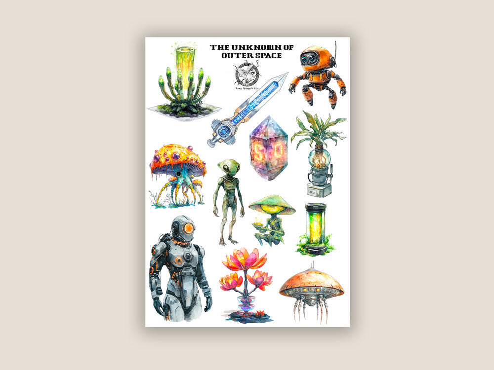 The Unknown of Outer Space Sticker Sheet