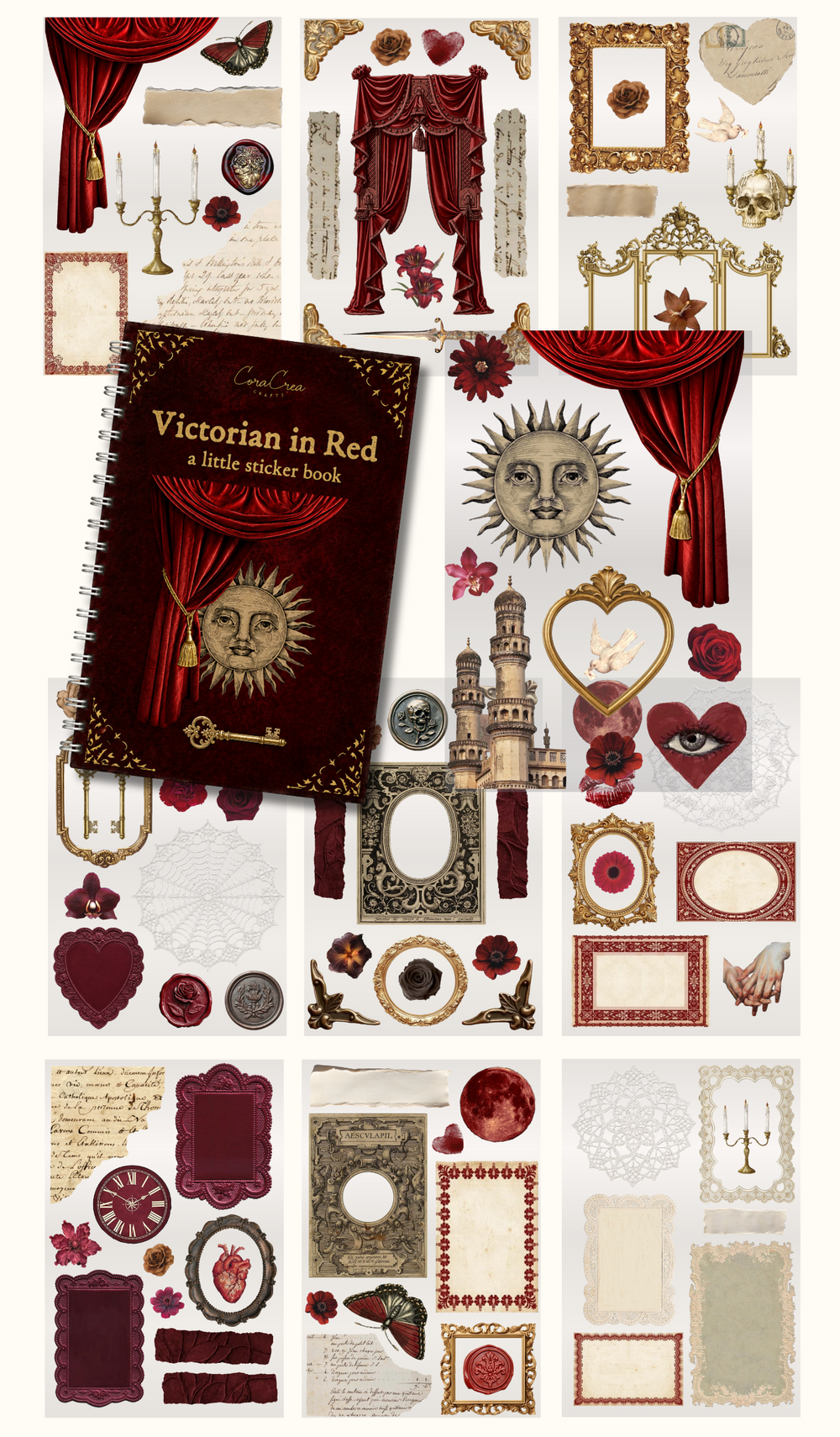Victorian in Red Sticker Book
