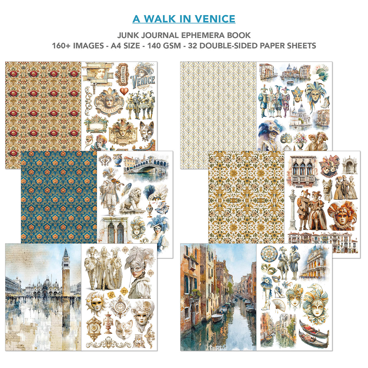 A Walk in Venice Ephemera Book