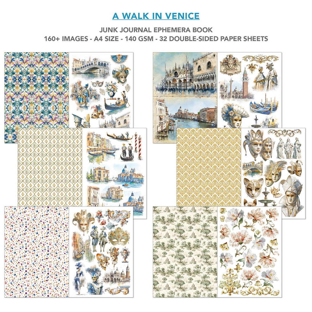 A Walk in Venice Ephemera Book
