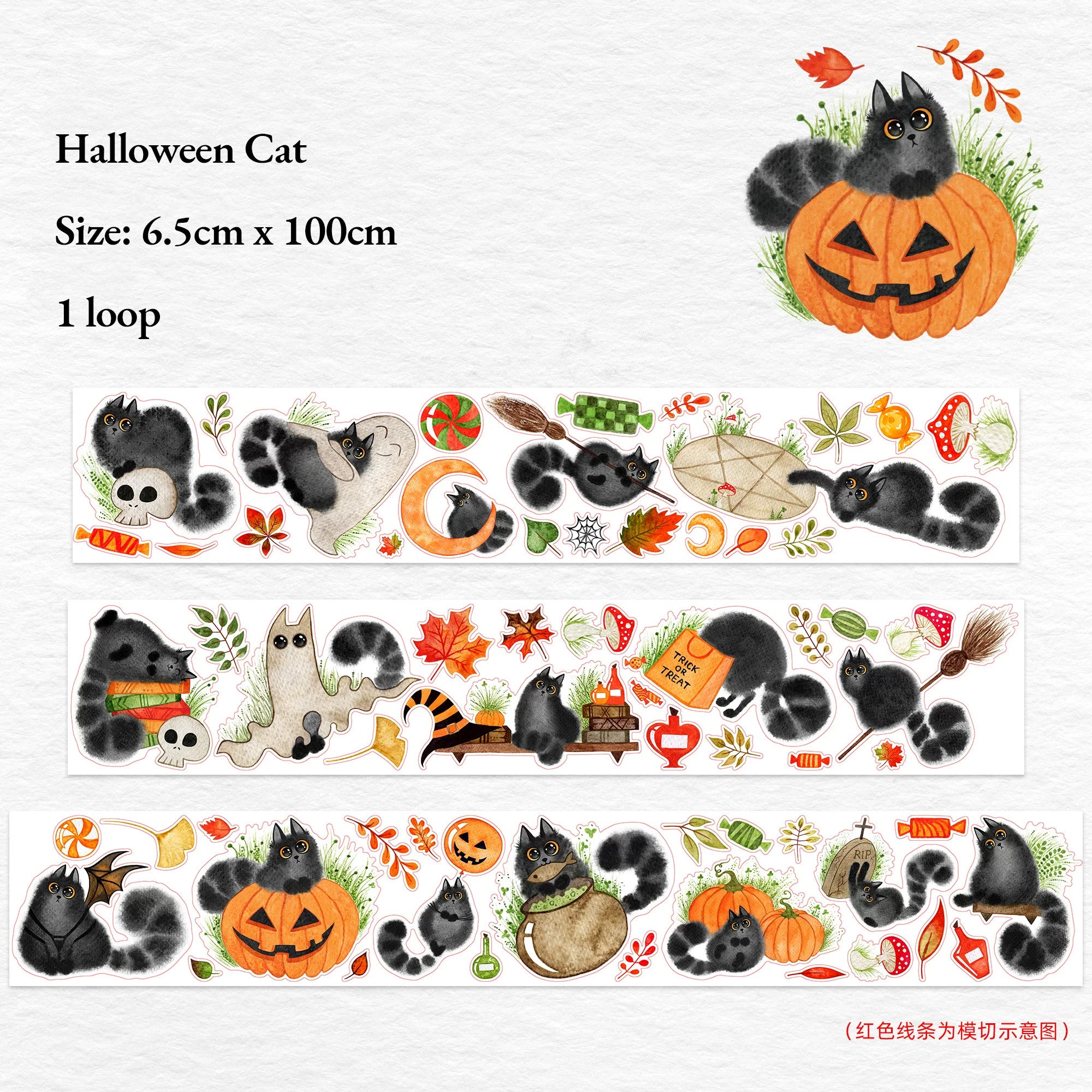 Halloween Cat Tape Loop