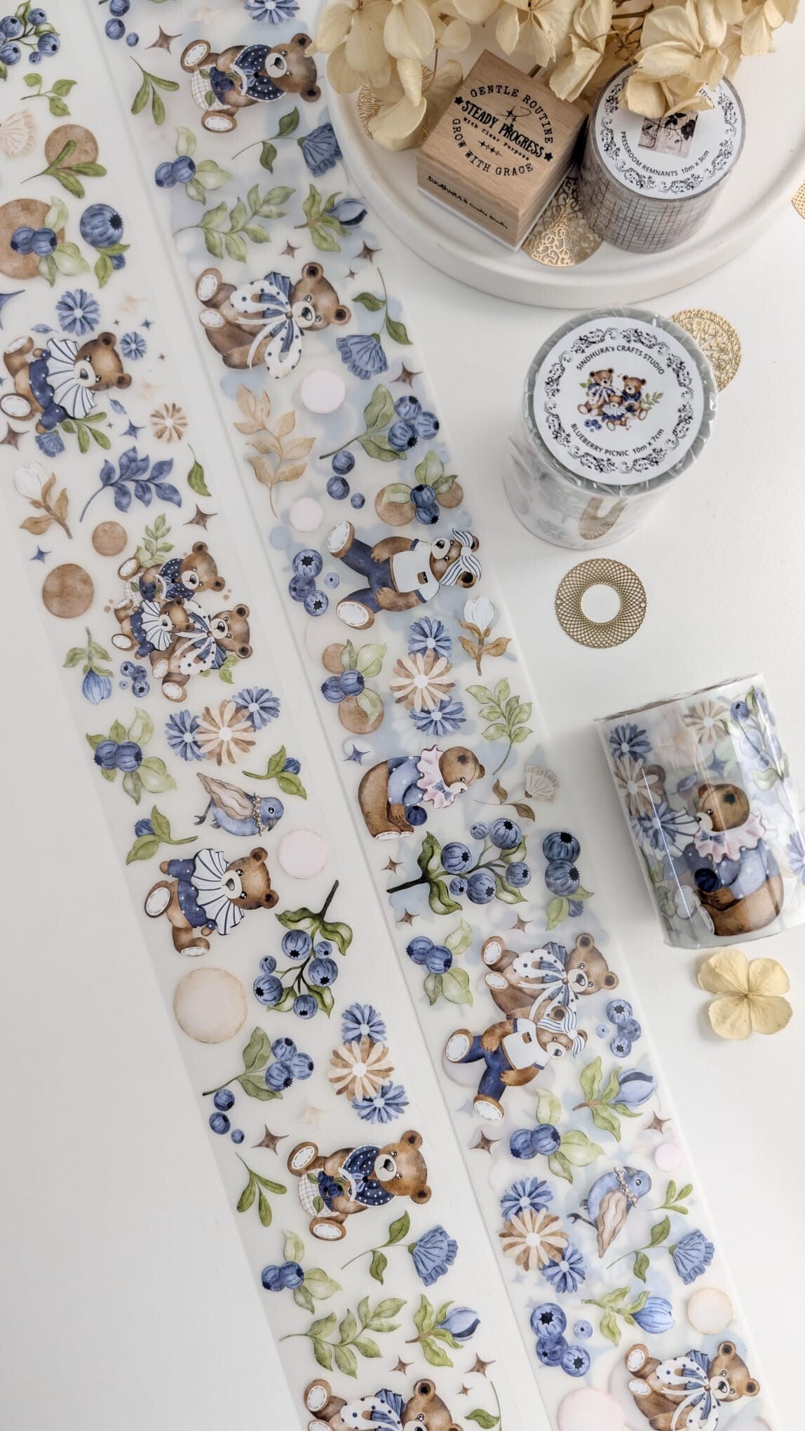 Blueberry Picnic Tape Loop - detail 4