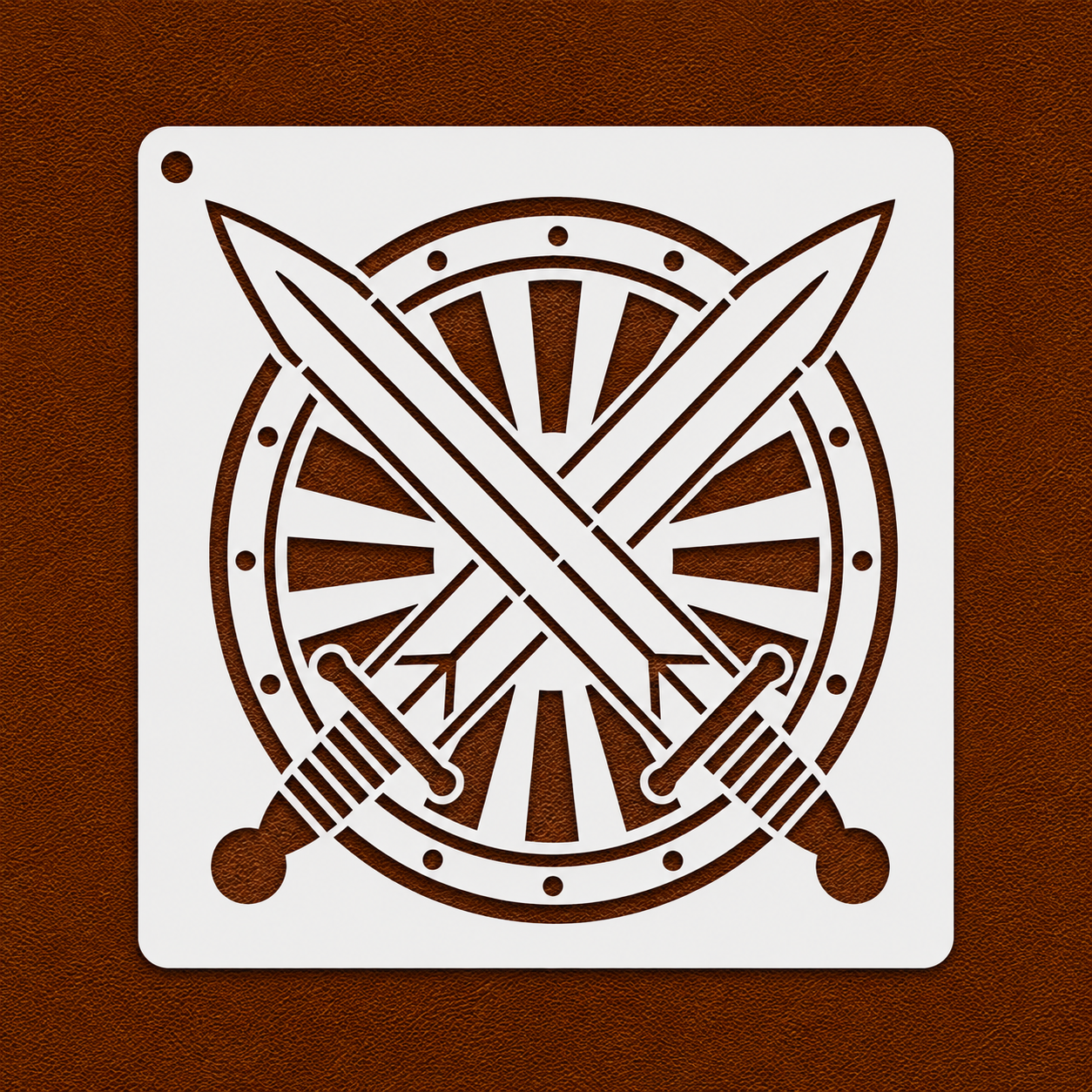 Warriors Crest Stencil