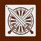 Warriors Crest Stencil