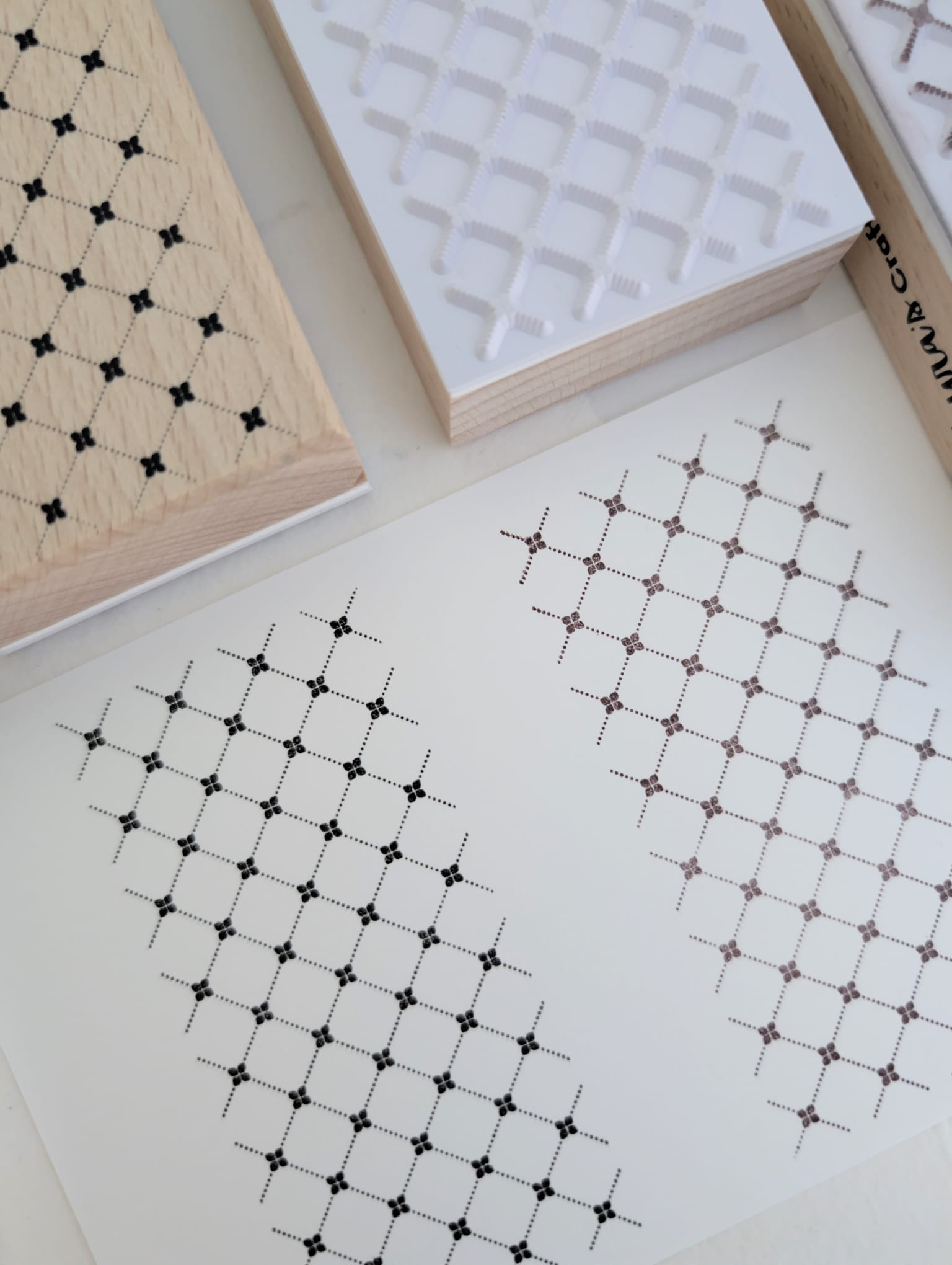Vintage Weave Wooden Stamp