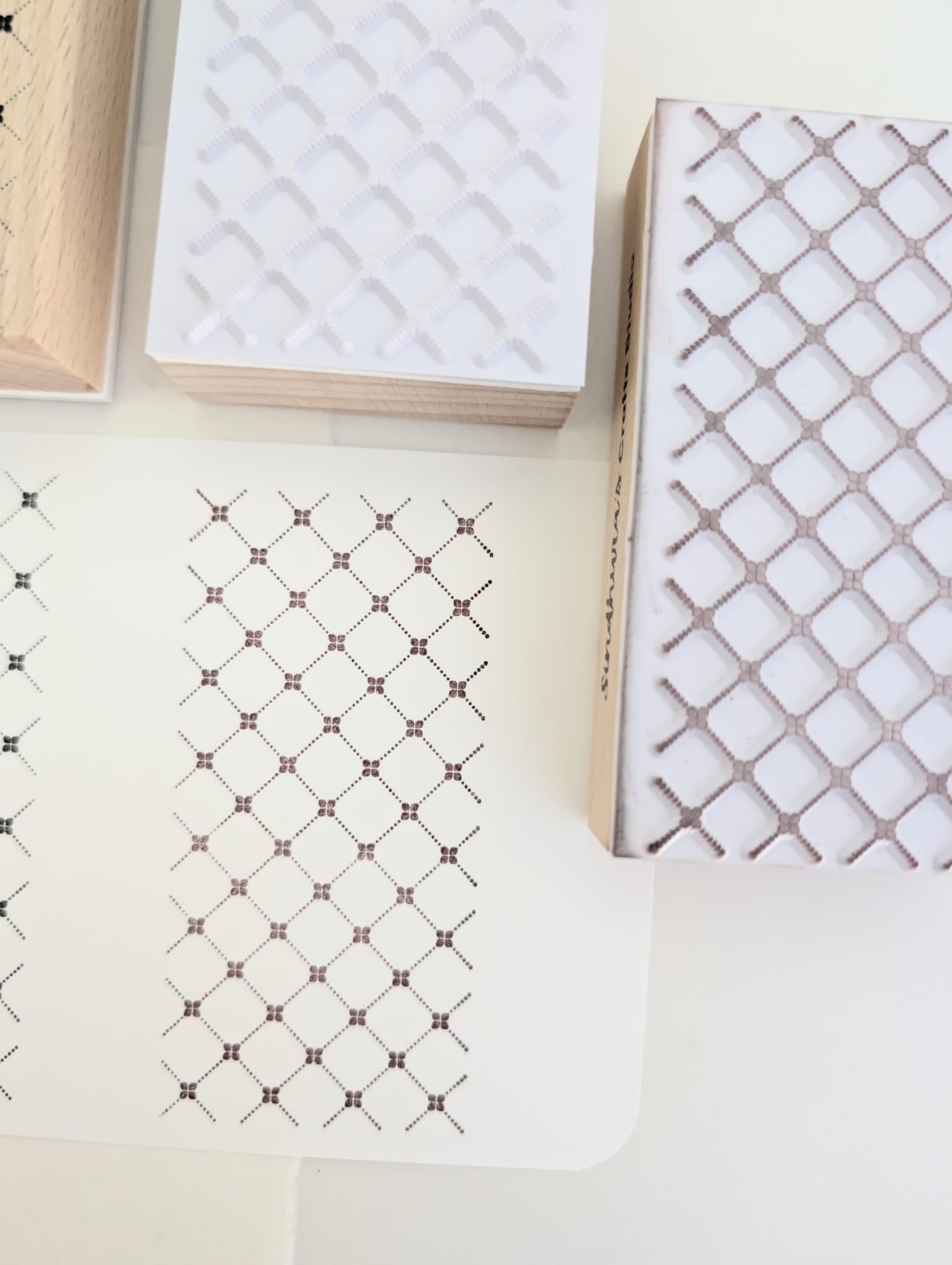 Vintage Weave Wooden Stamp