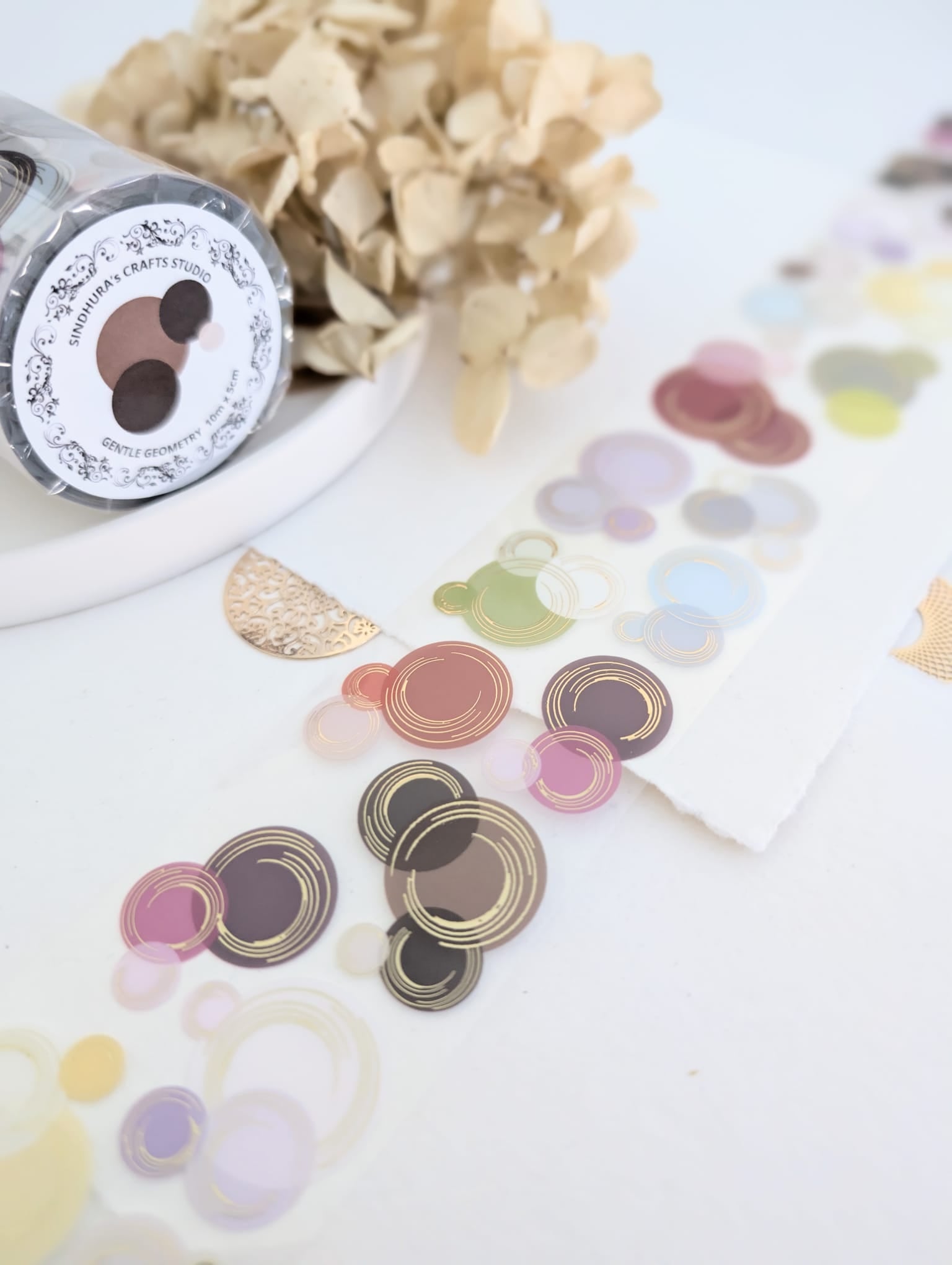 Gentle Geometry Gold Foil Tape Loop