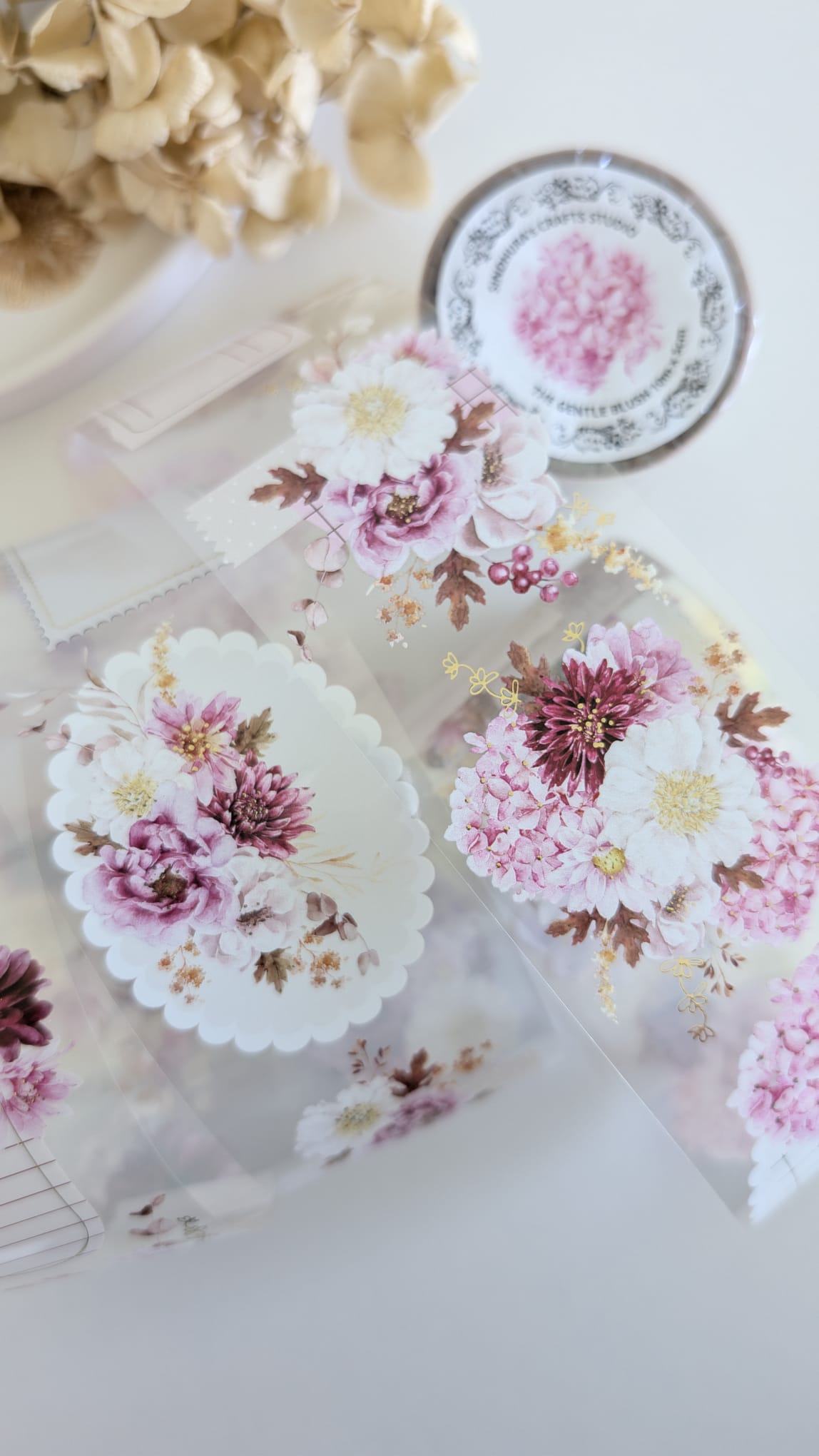 The Gentle Blush Foil Tape Loop