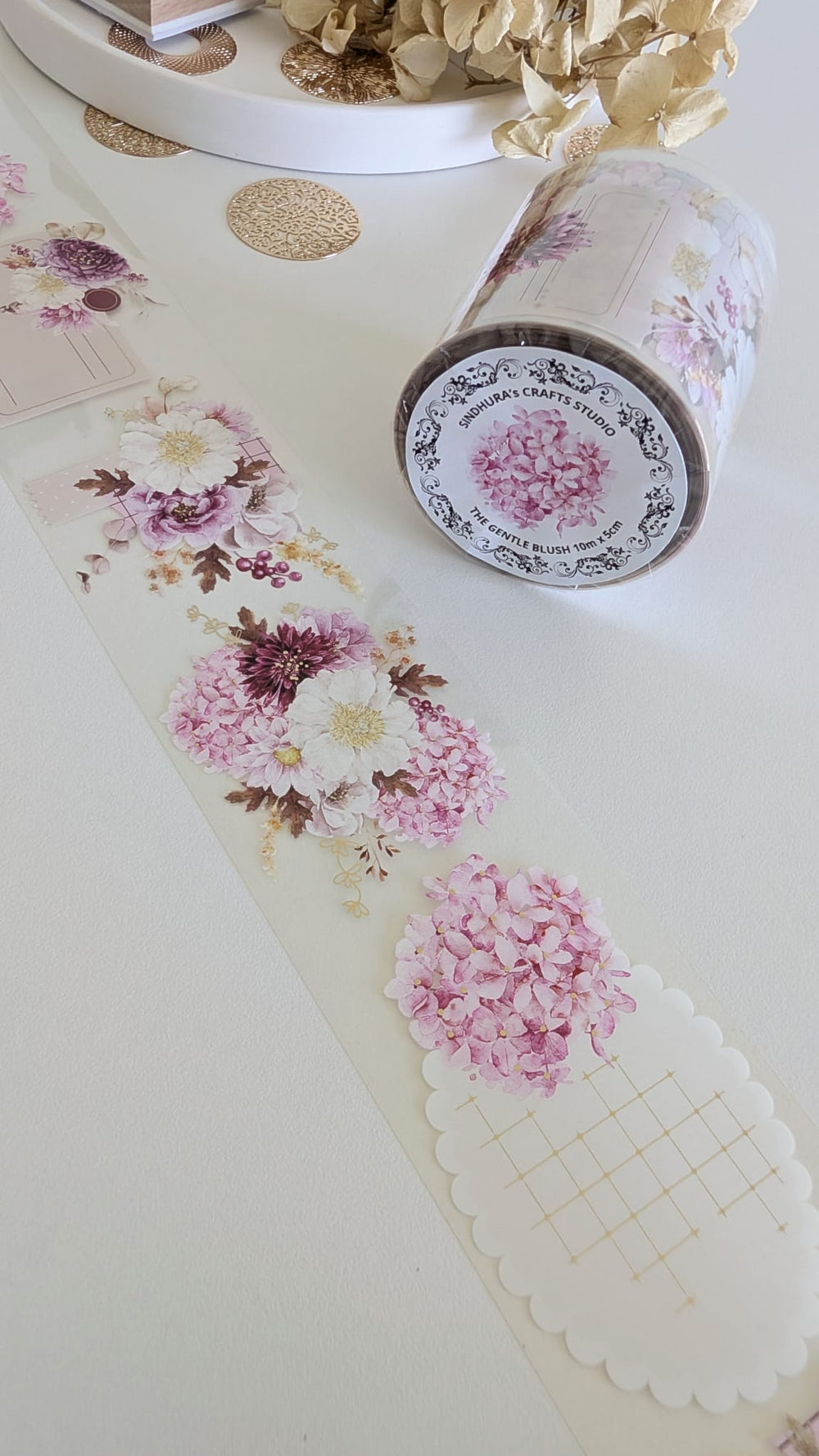 The Gentle Blush Foil Tape Loop
