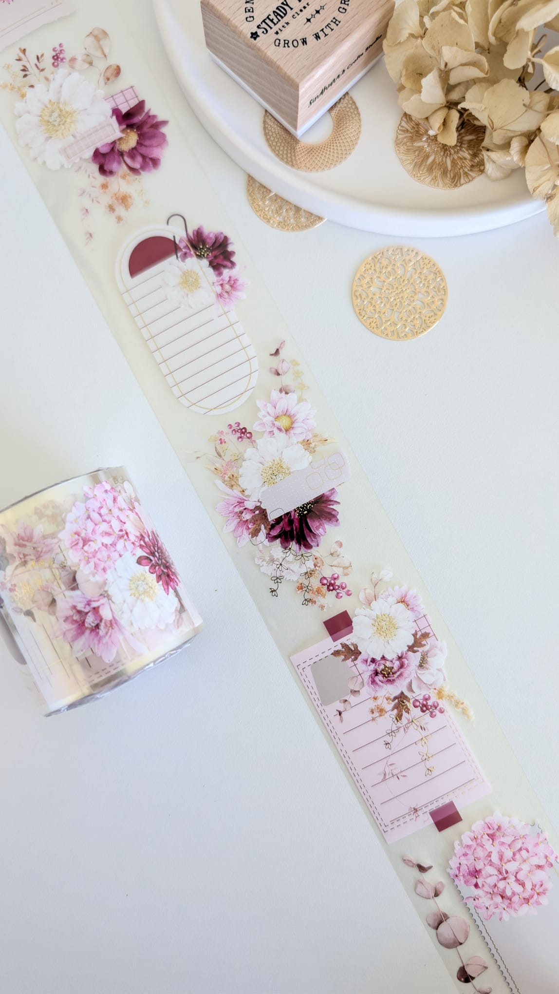 The Gentle Blush Foil Tape Loop