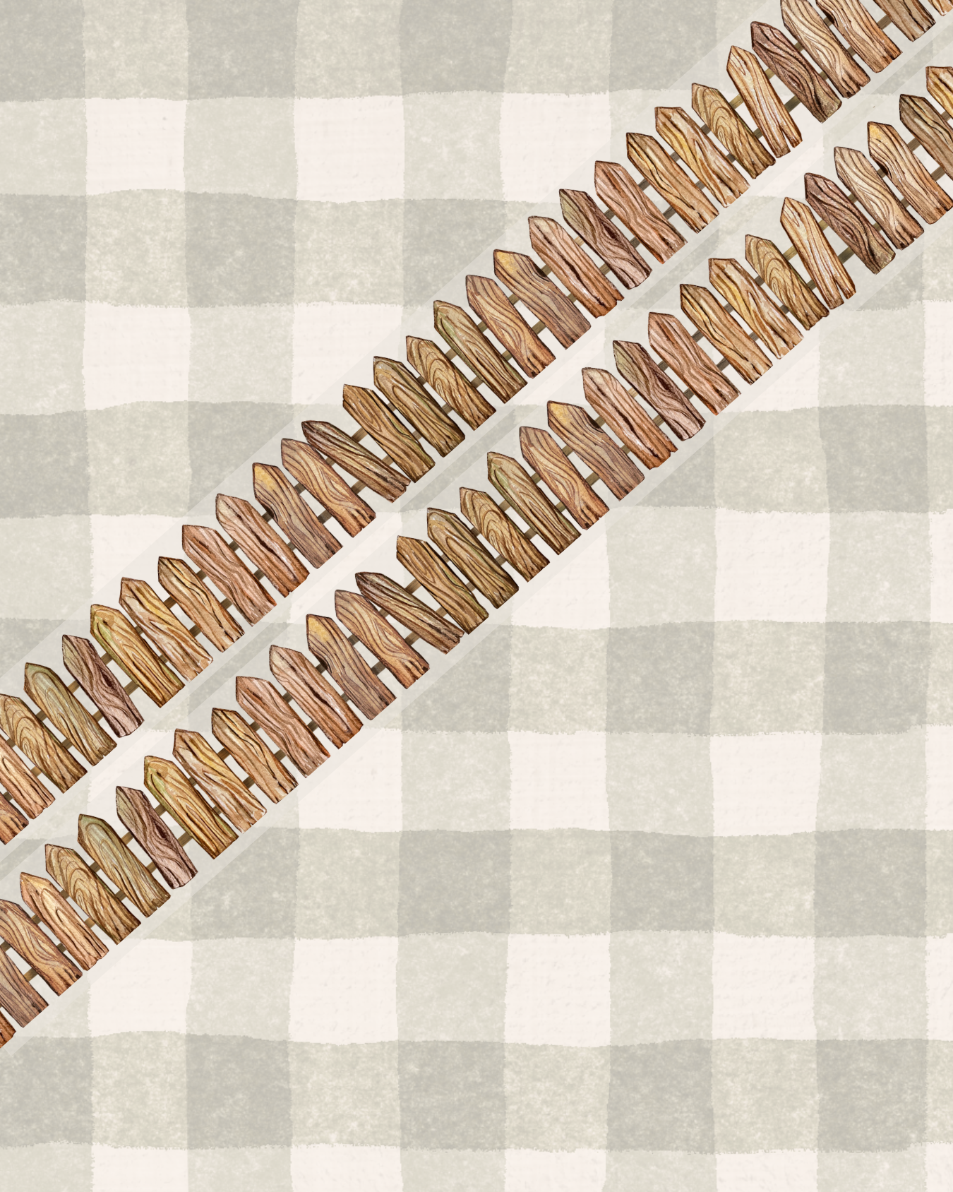Wooden Fence Transparent Tape
