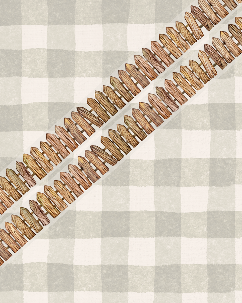 Wooden Fence Transparent Tape