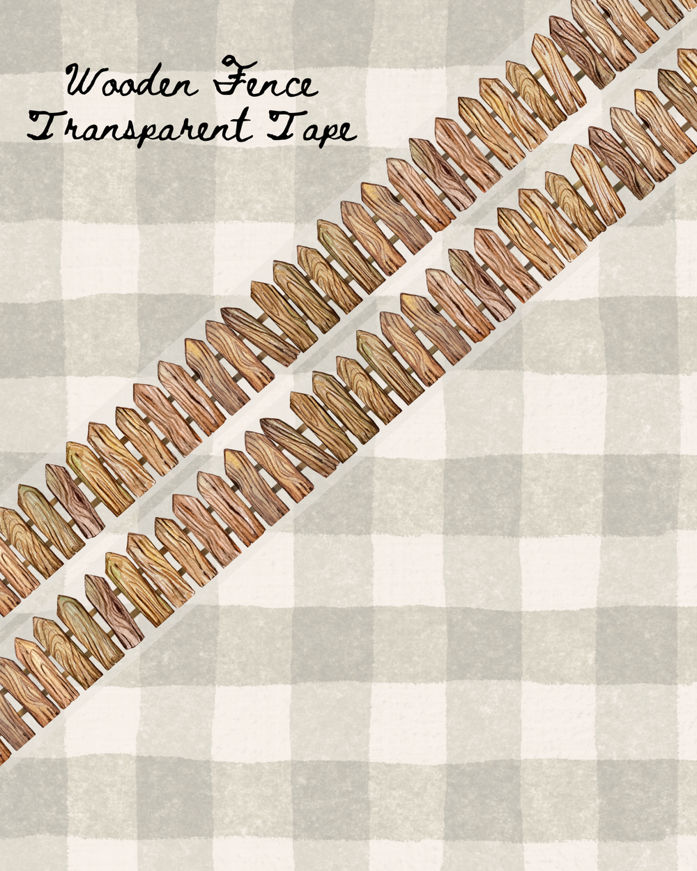 Wooden Fence Transparent Tape