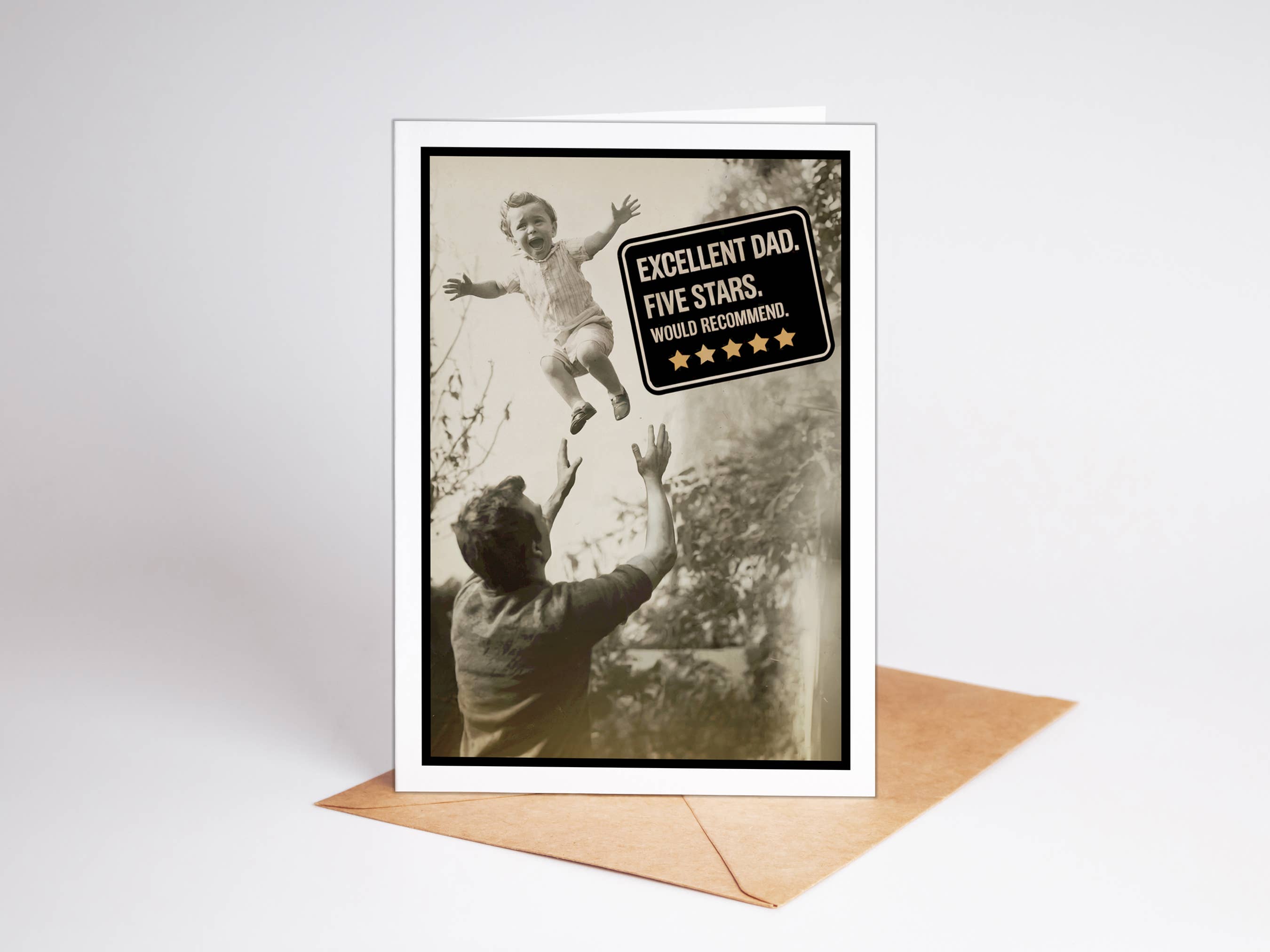 Funny Fathers Day Card Excellent Dad