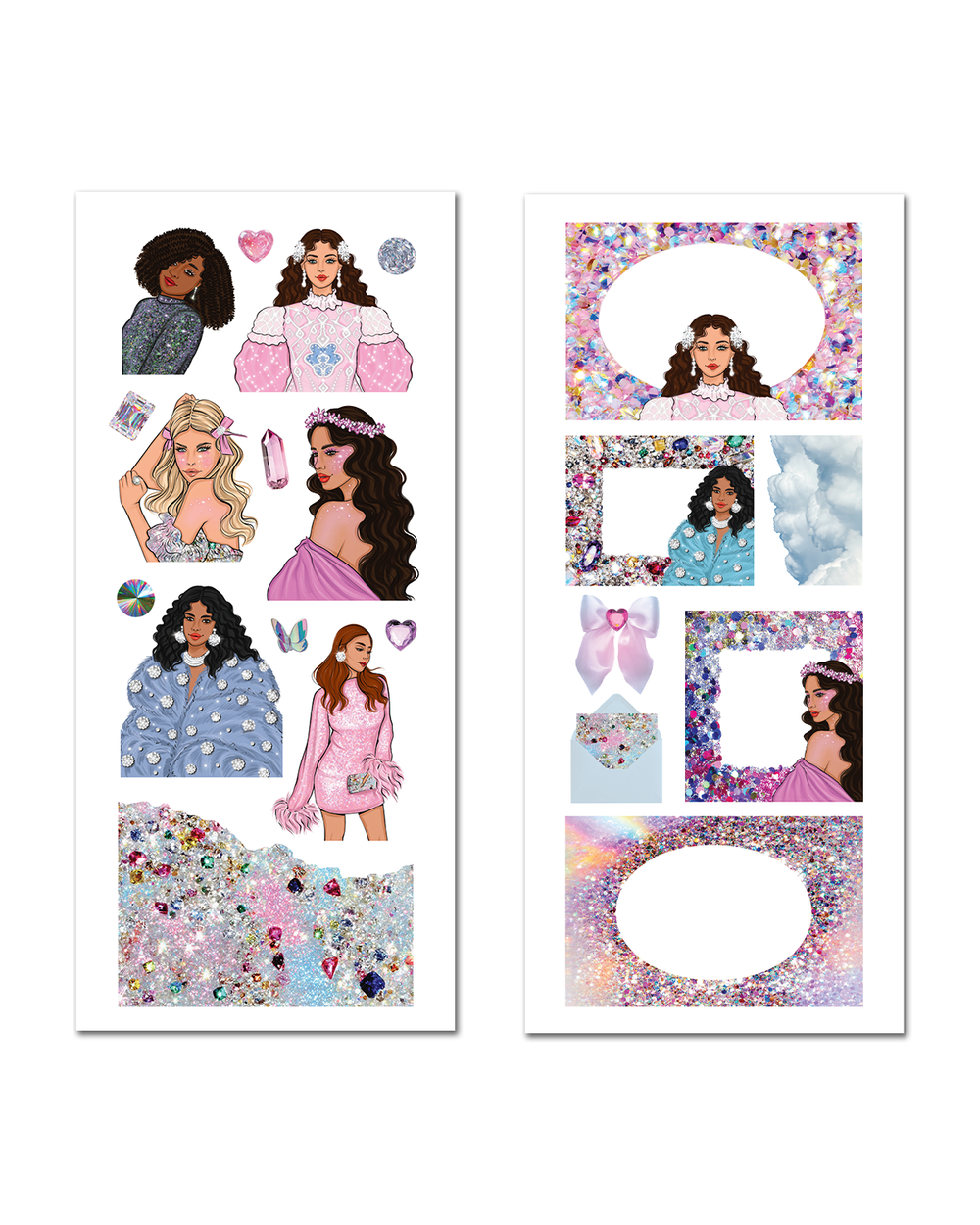 Crystal Haze - Ephemera Sticker Sheet Set