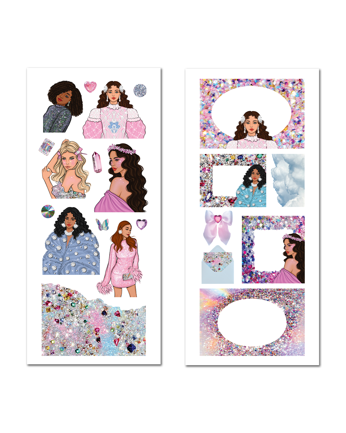 Crystal Haze - Ephemera Sticker Sheet Set