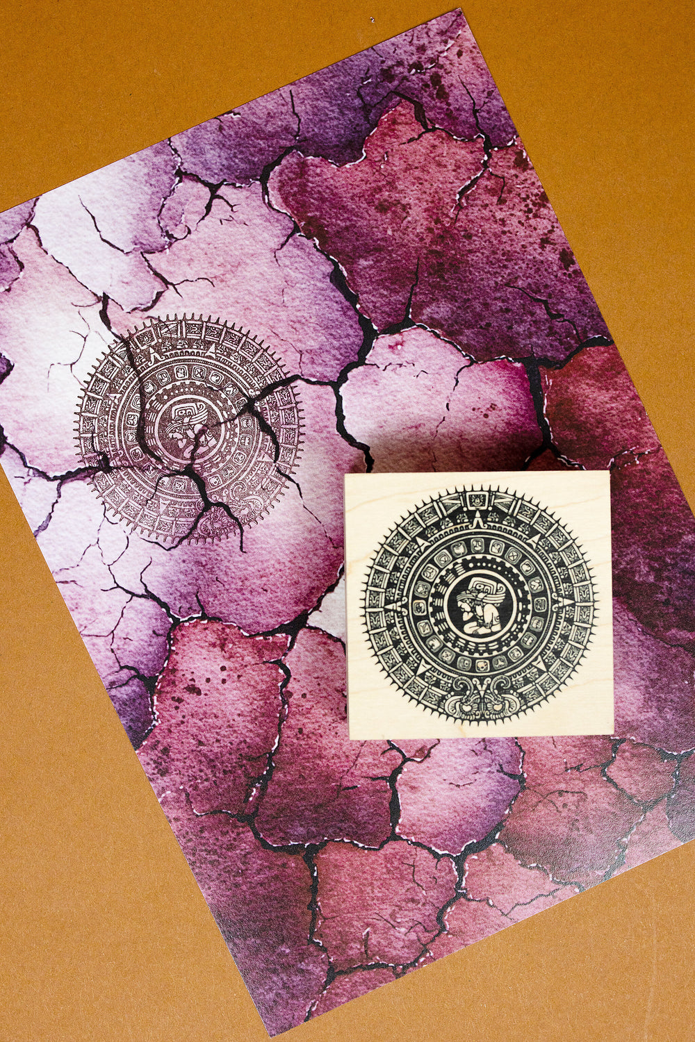 Mayan Calendar Wooden Stamp
