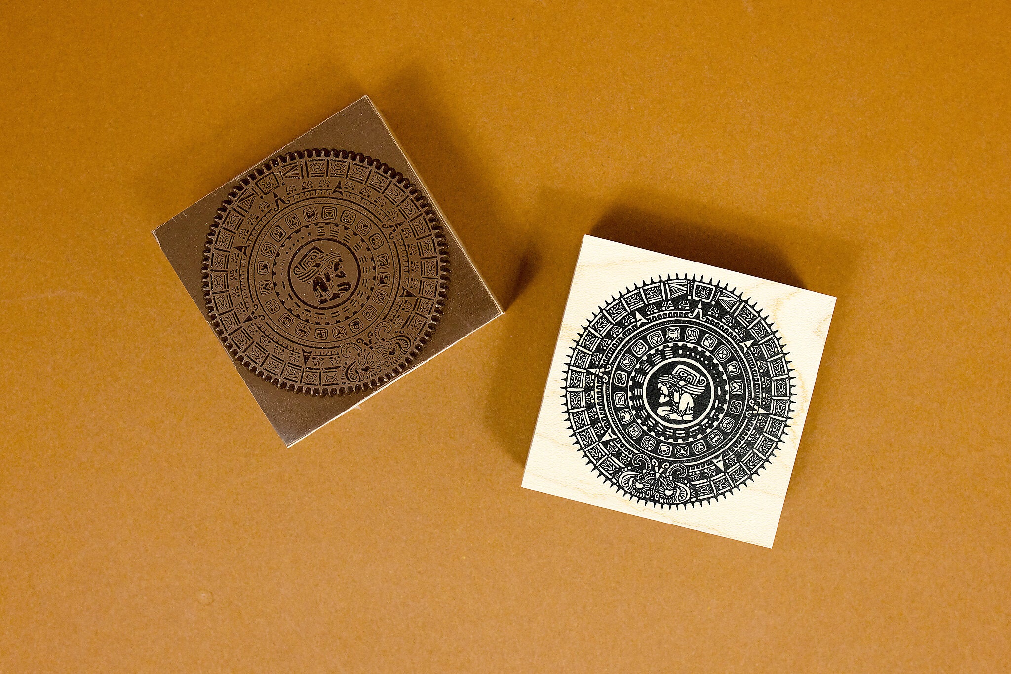 Mayan Calendar Wooden Stamp