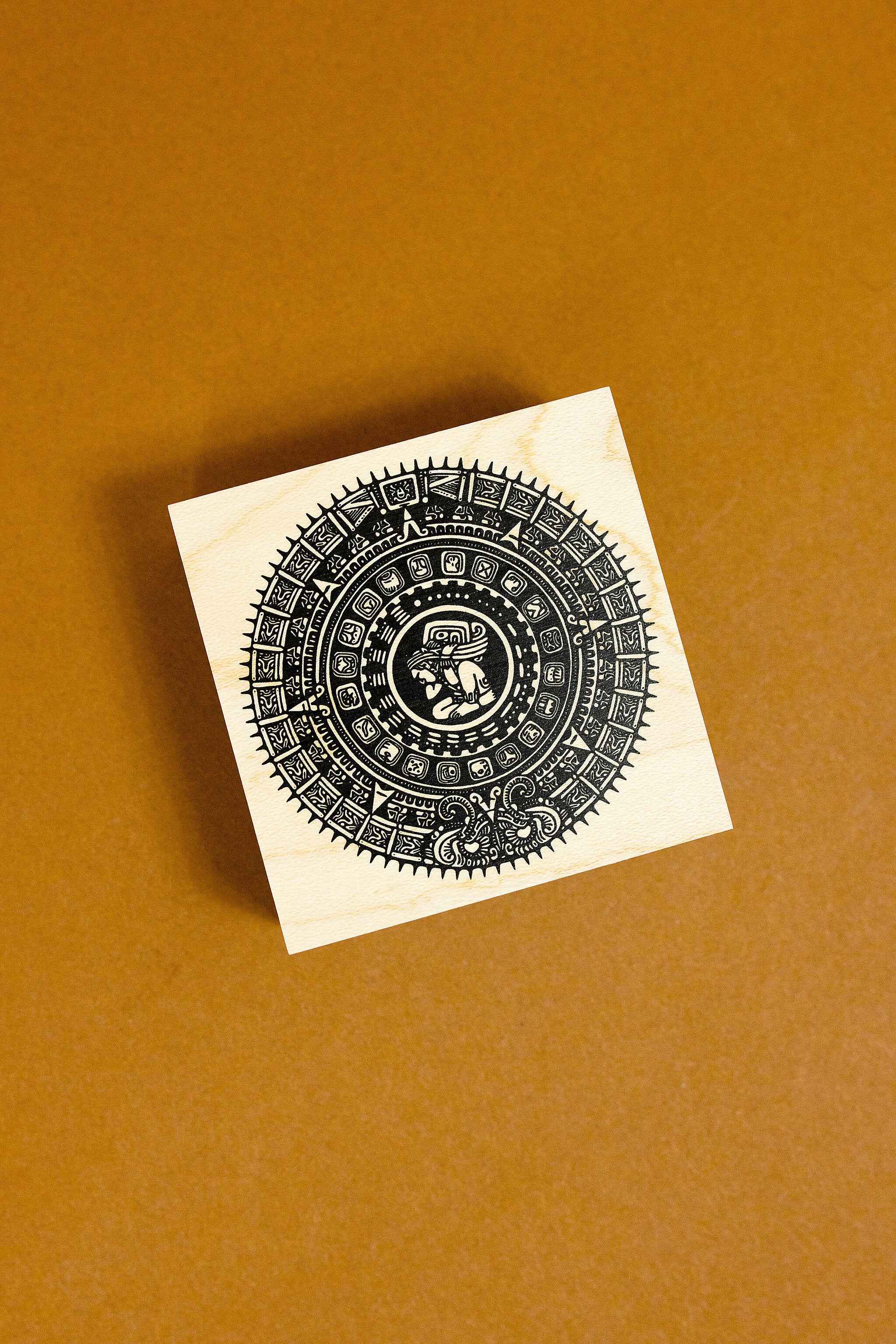 Mayan Calendar Wooden Stamp