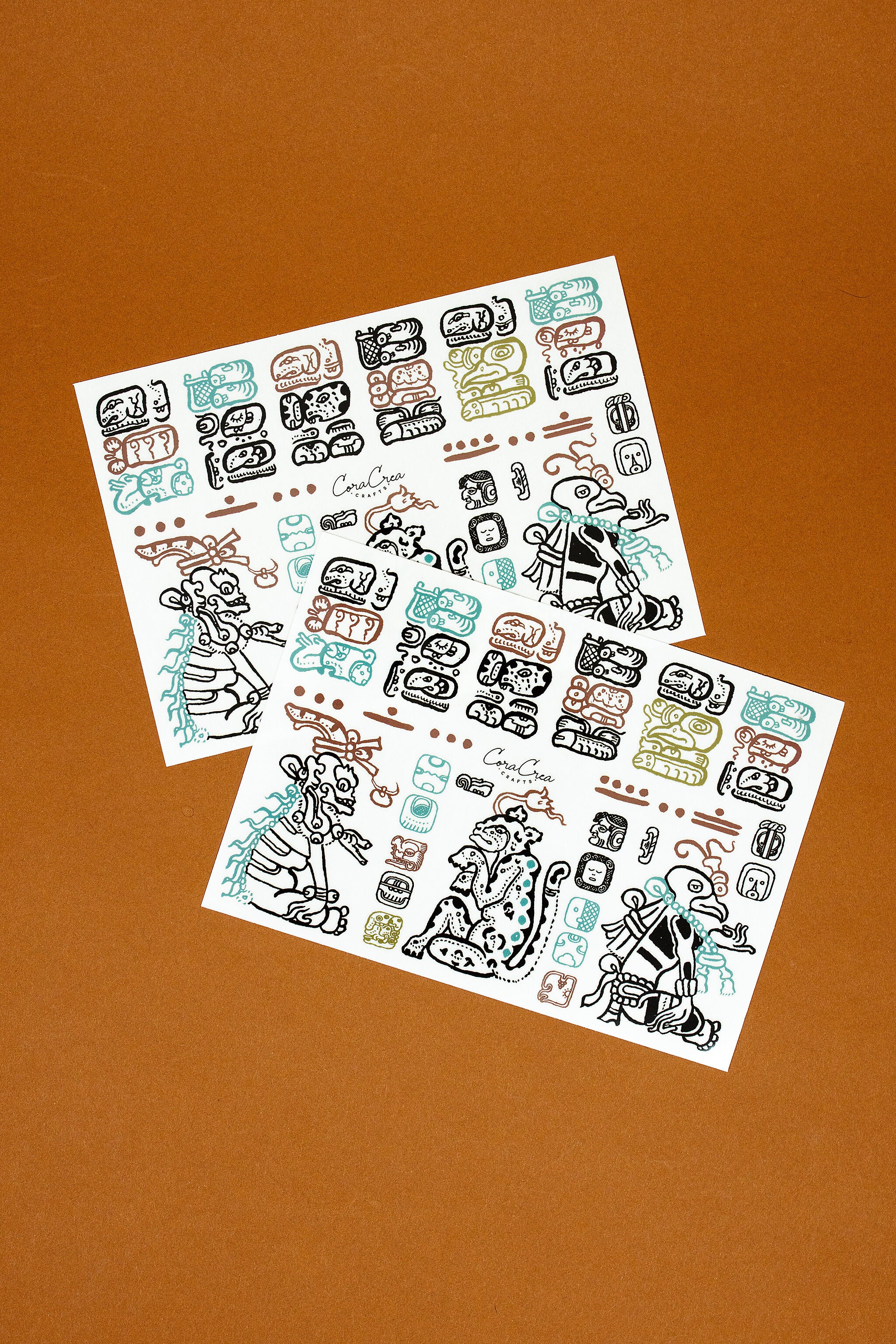 Mayan Writings Transfer Stickers