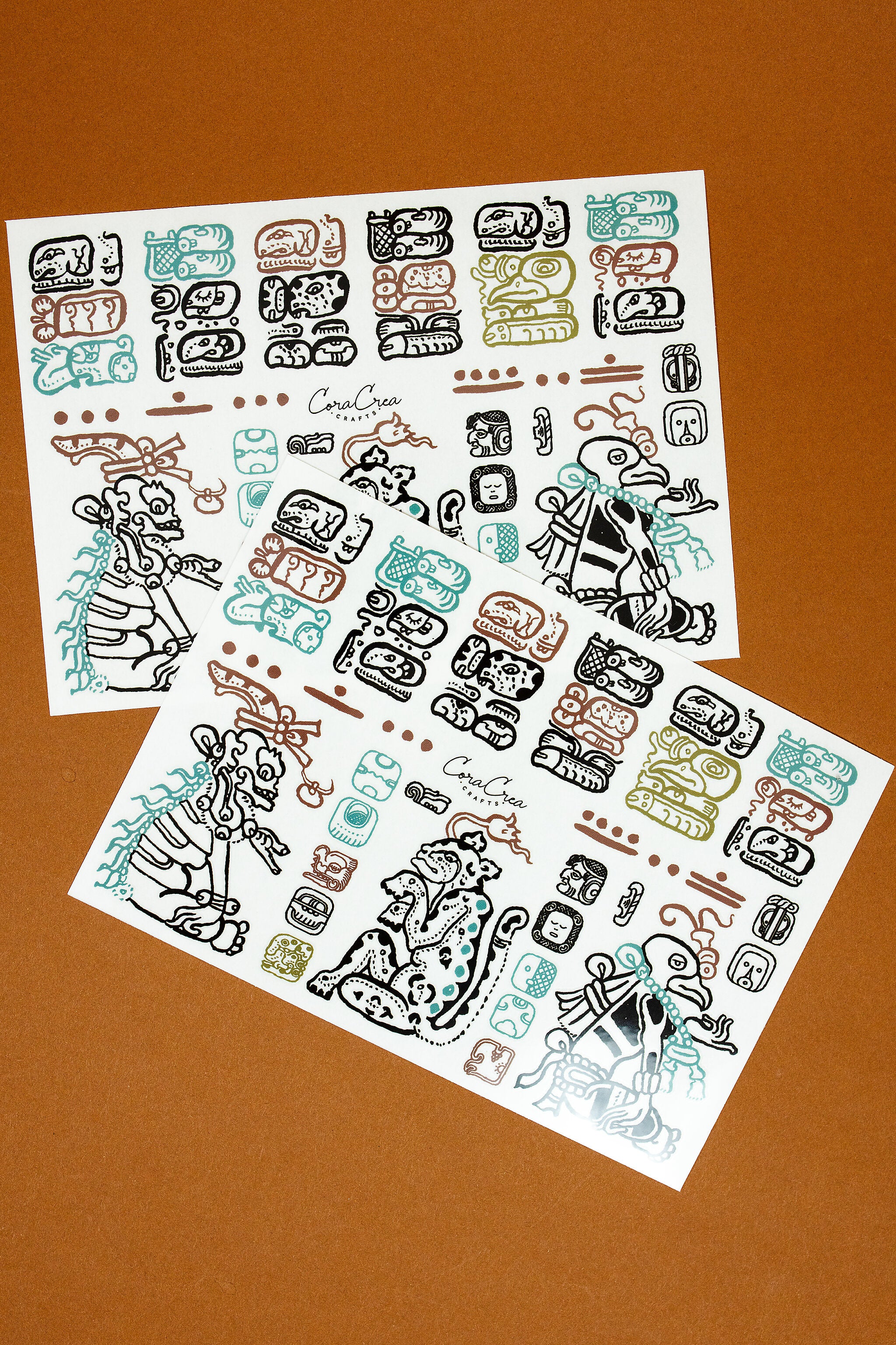 Mayan Writings Transfer Stickers