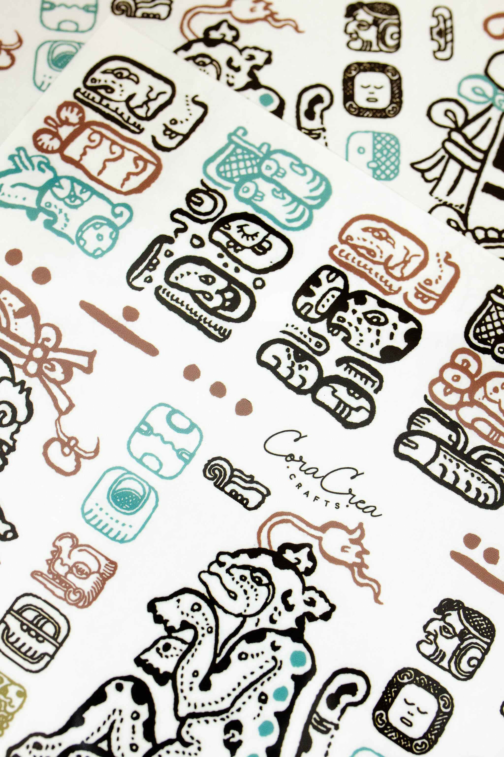 Mayan Writings Transfer Stickers