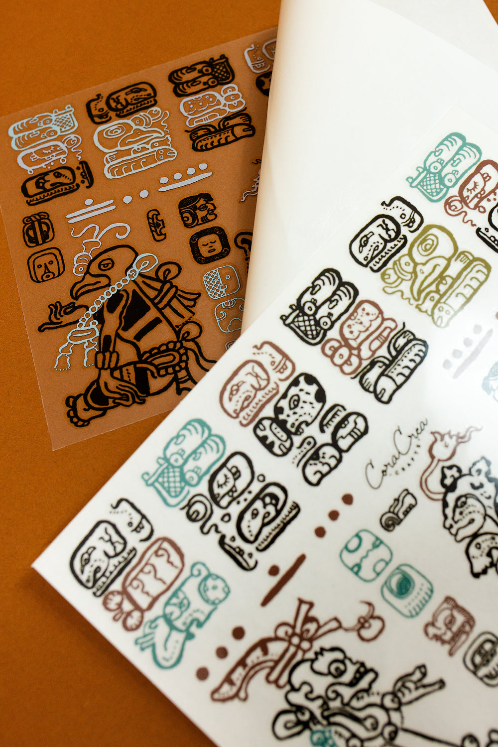 Mayan Writings Transfer Stickers