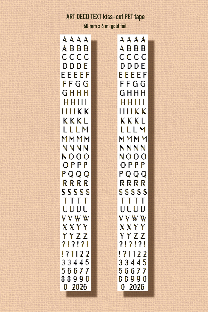 Art Deco Text Transparent Tape